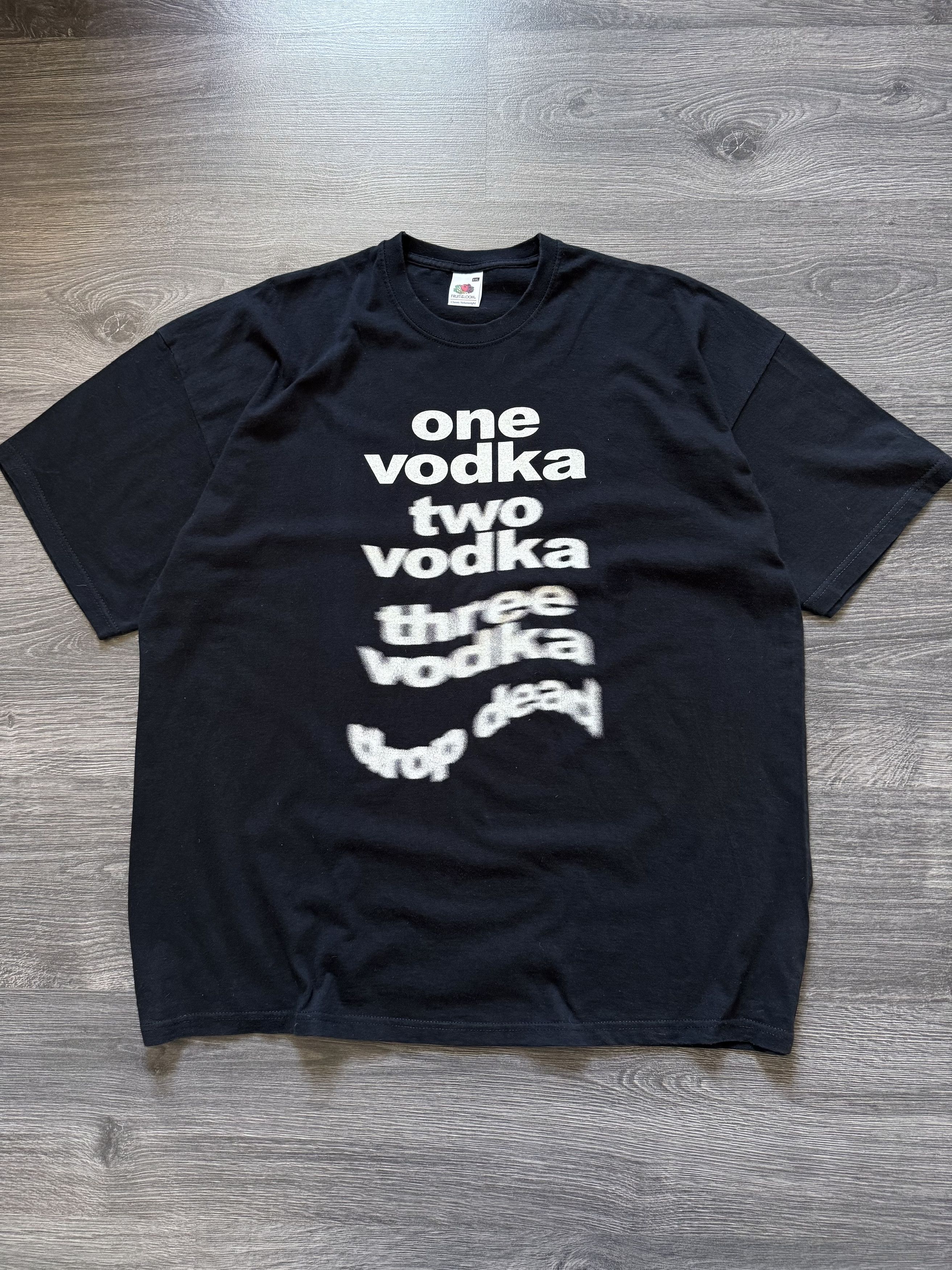 Vintage Vintage Vodka Adult Humor Black Tee Size US XL / EU 56 / 4 - 3 Thumbnail