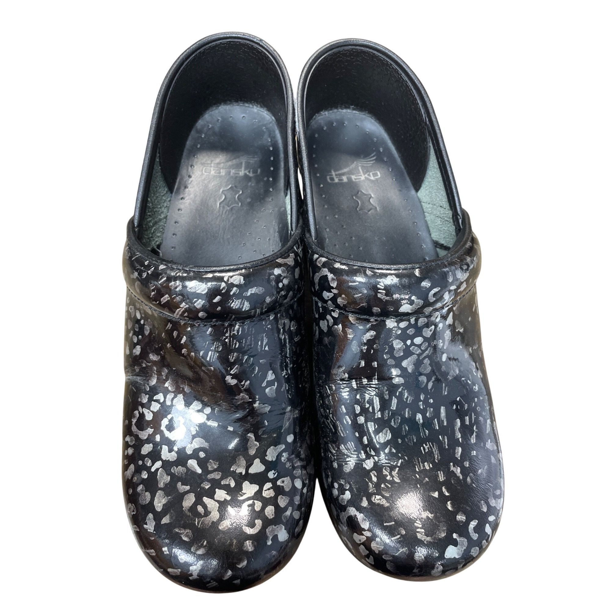 Dansko Dansko Womens black gray Professional Clogs Mules nursing sh Size US 8 / IT 38 - 12 Thumbnail