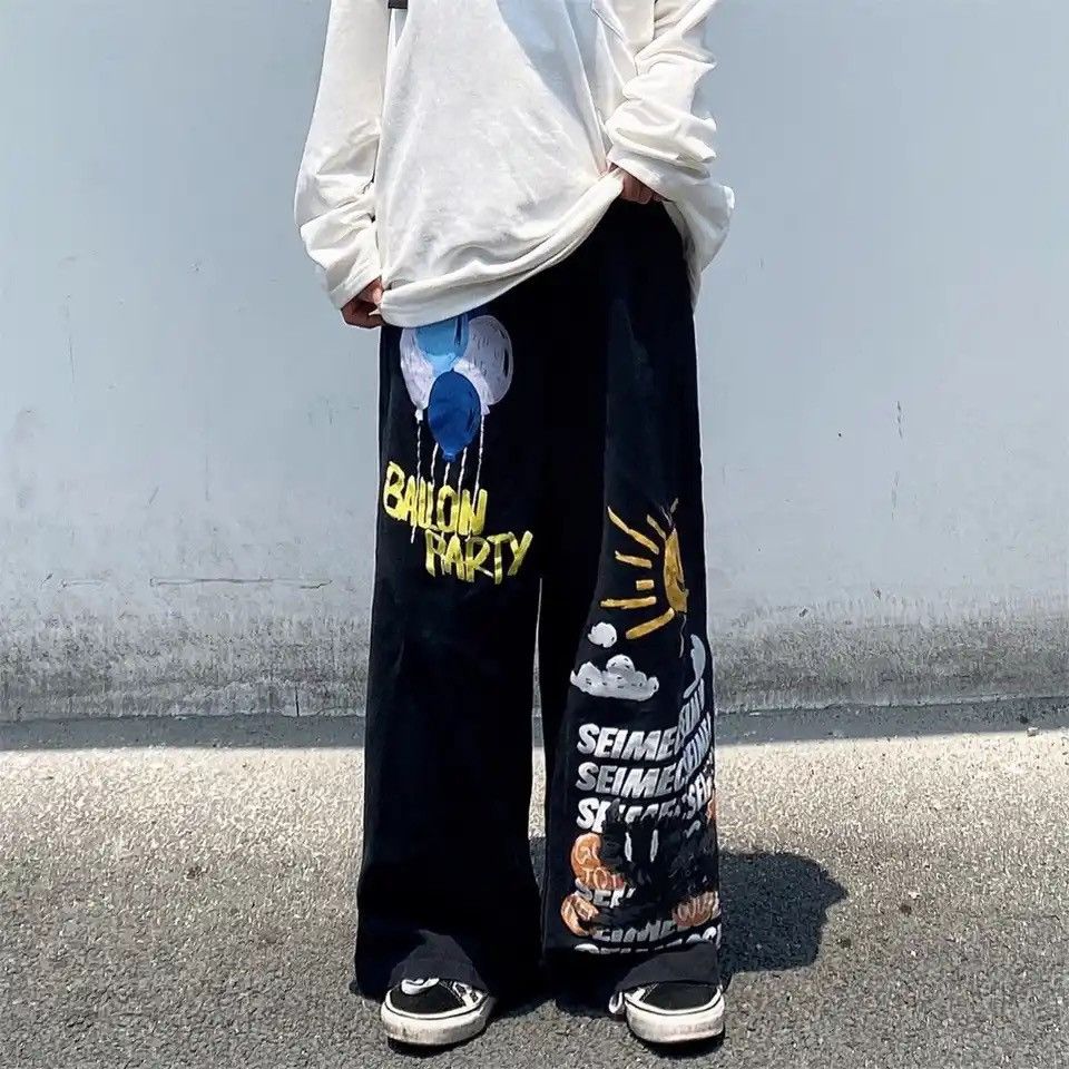 Japanese Brand × Vintage Graffiti Y2k Oversized Jeans Size US 35 - 3 Thumbnail