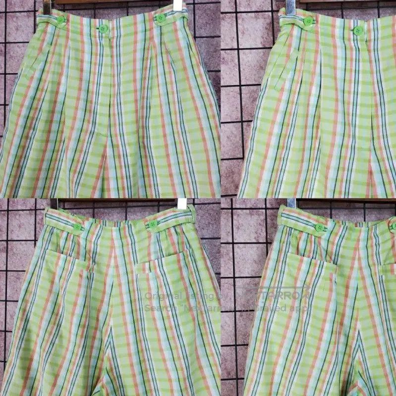 Dior Dior Green Cotton Plaid Summer Shorts . Size 27" / US 4 / IT 40 - 2 Thumbnail