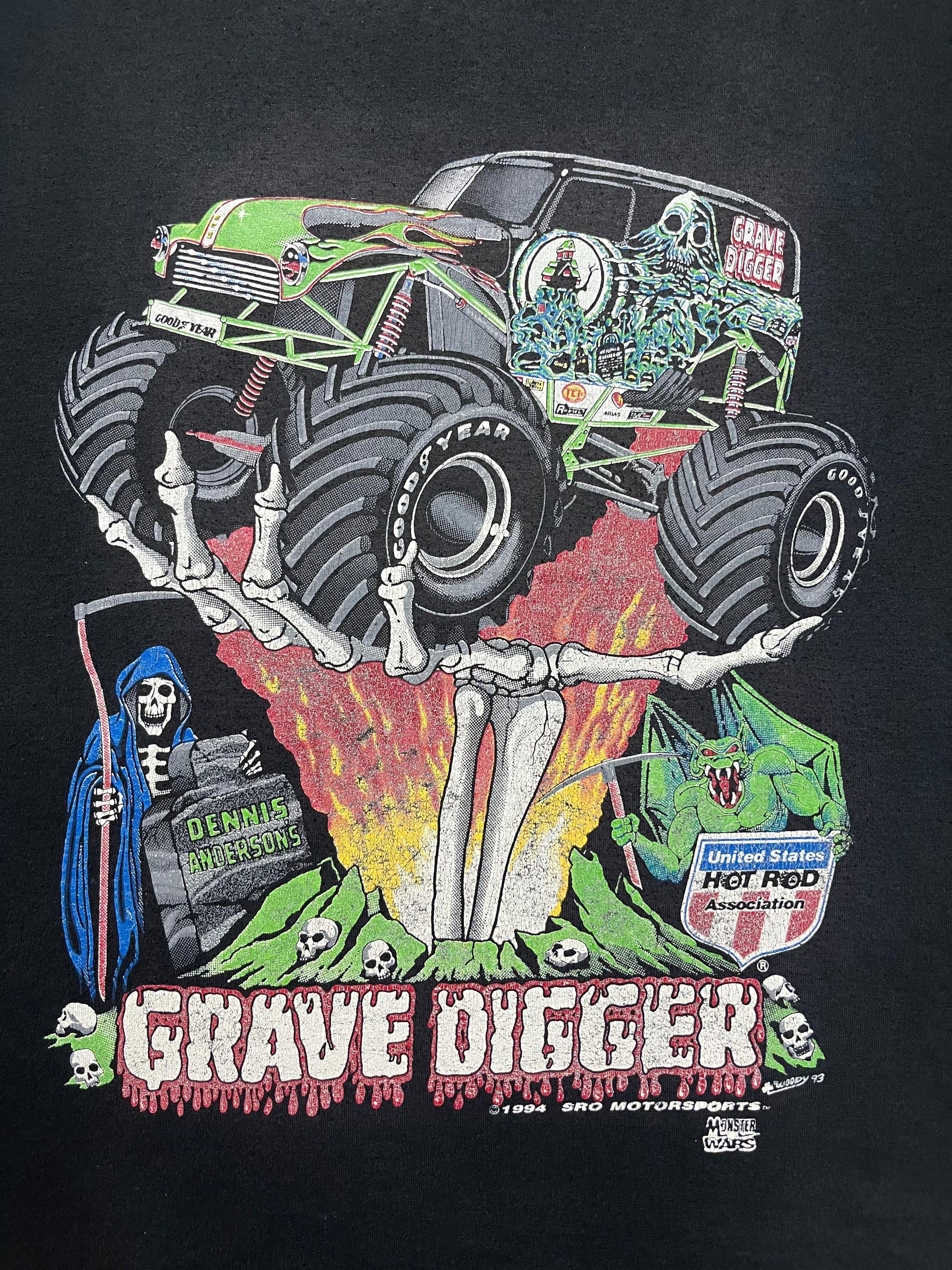 Vintage VIntage Grave Digger 90s Size US XL / EU 56 / 4 - 2 Thumbnail