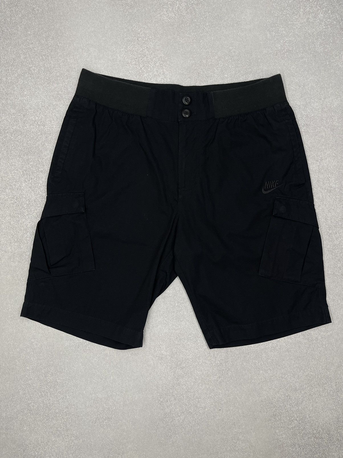 Nike Mens Nike F.C. Woven Venom Cargo Shorts Black Y2K Size US 34 / EU 50 - 2 Thumbnail