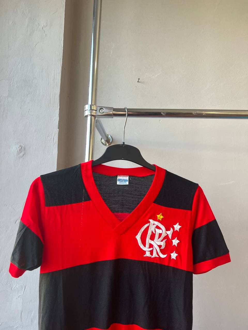 Vintage 1970/80 RARE FLAMENGO HOME SOCCER JERSEY SHIRT CAMPEA Size US M / EU 48-50 / 2 - 3 Thumbnail