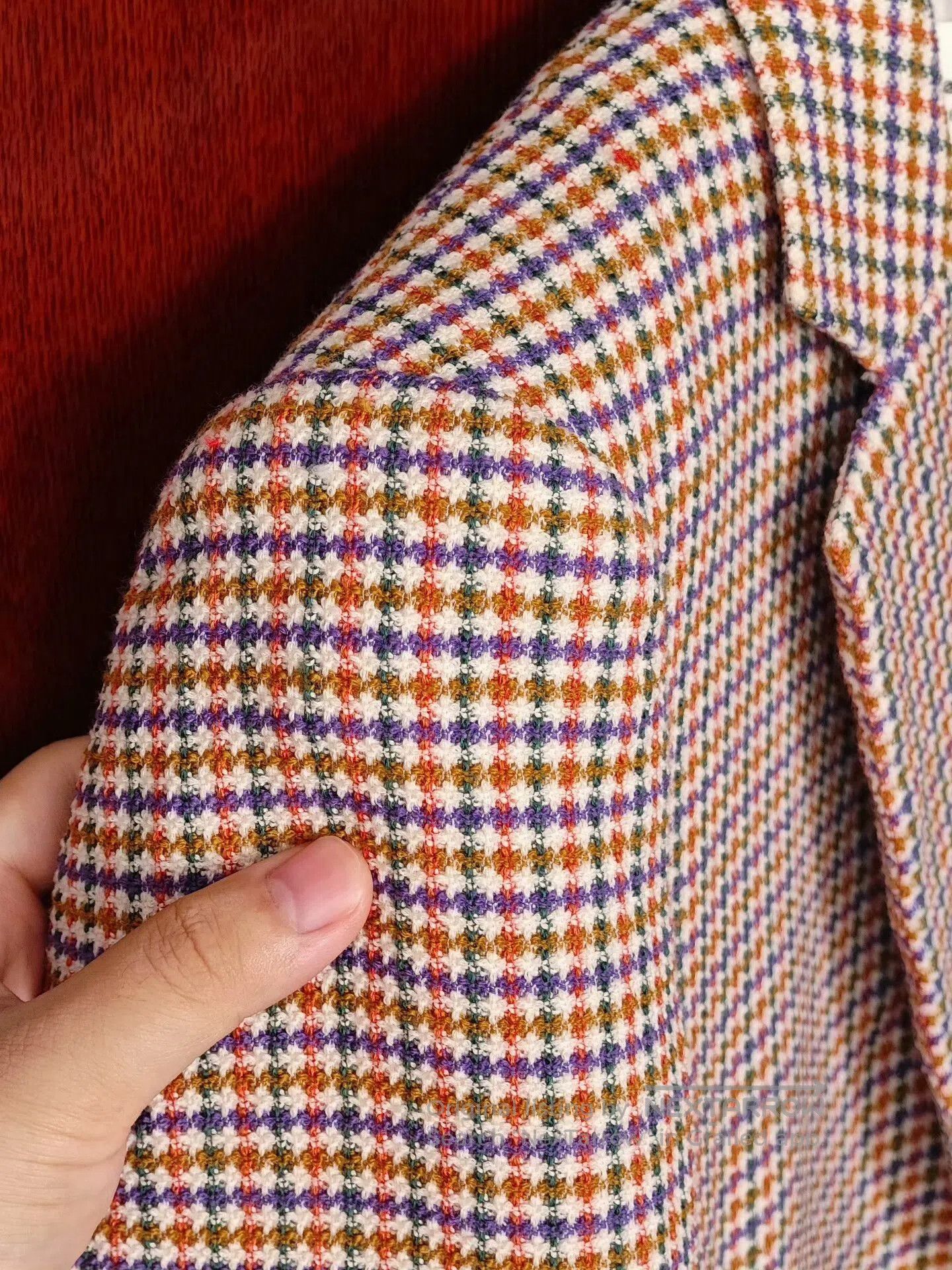 Other Casual Tweed Blazer with Colorful Check Pattern. Size S / US 4 / IT 40 - 3 Thumbnail