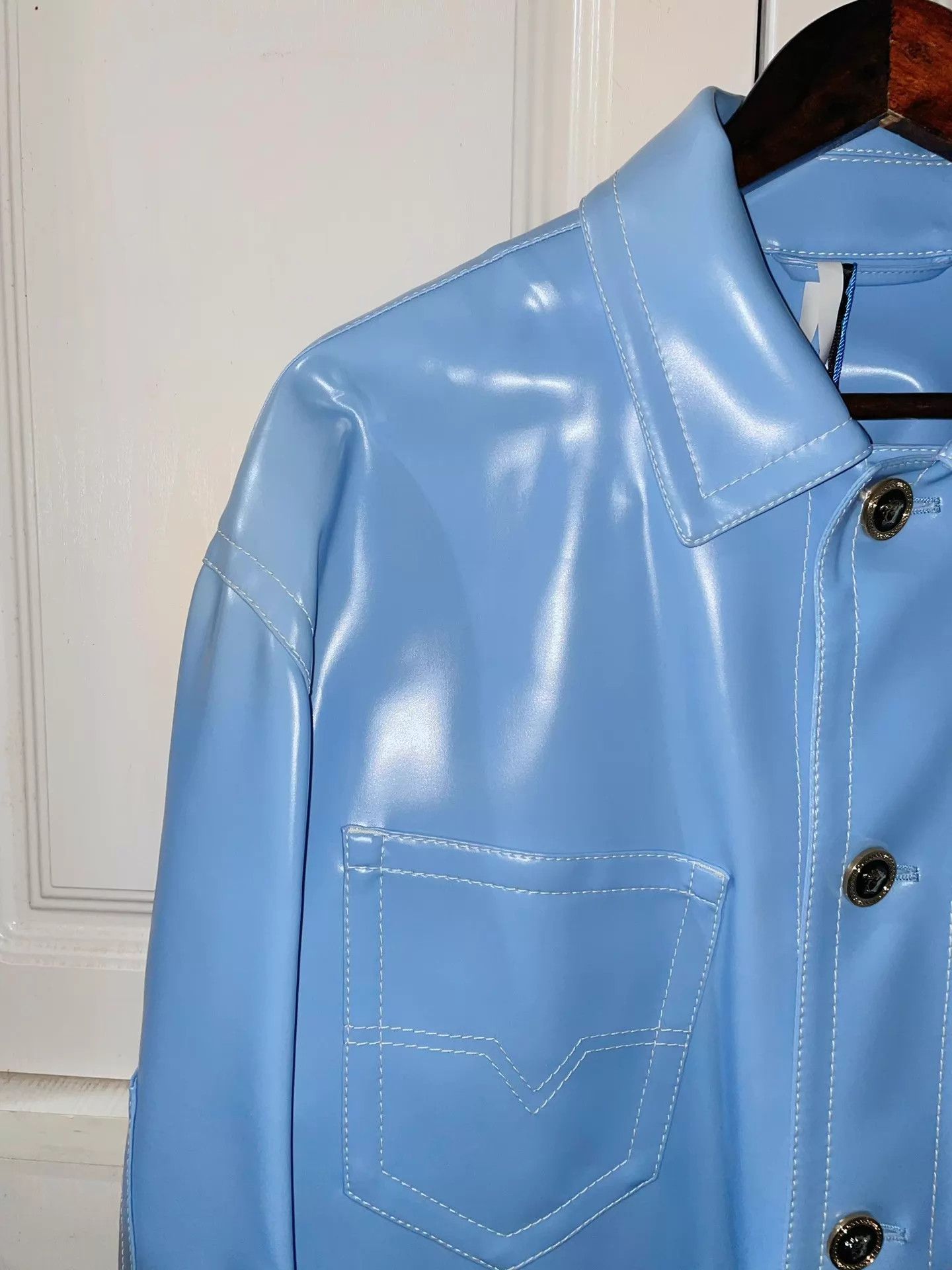Versace Versace Runway Leather Jacket Celebrity Size L Size US L / EU 52-54 / 3 - 4 Thumbnail