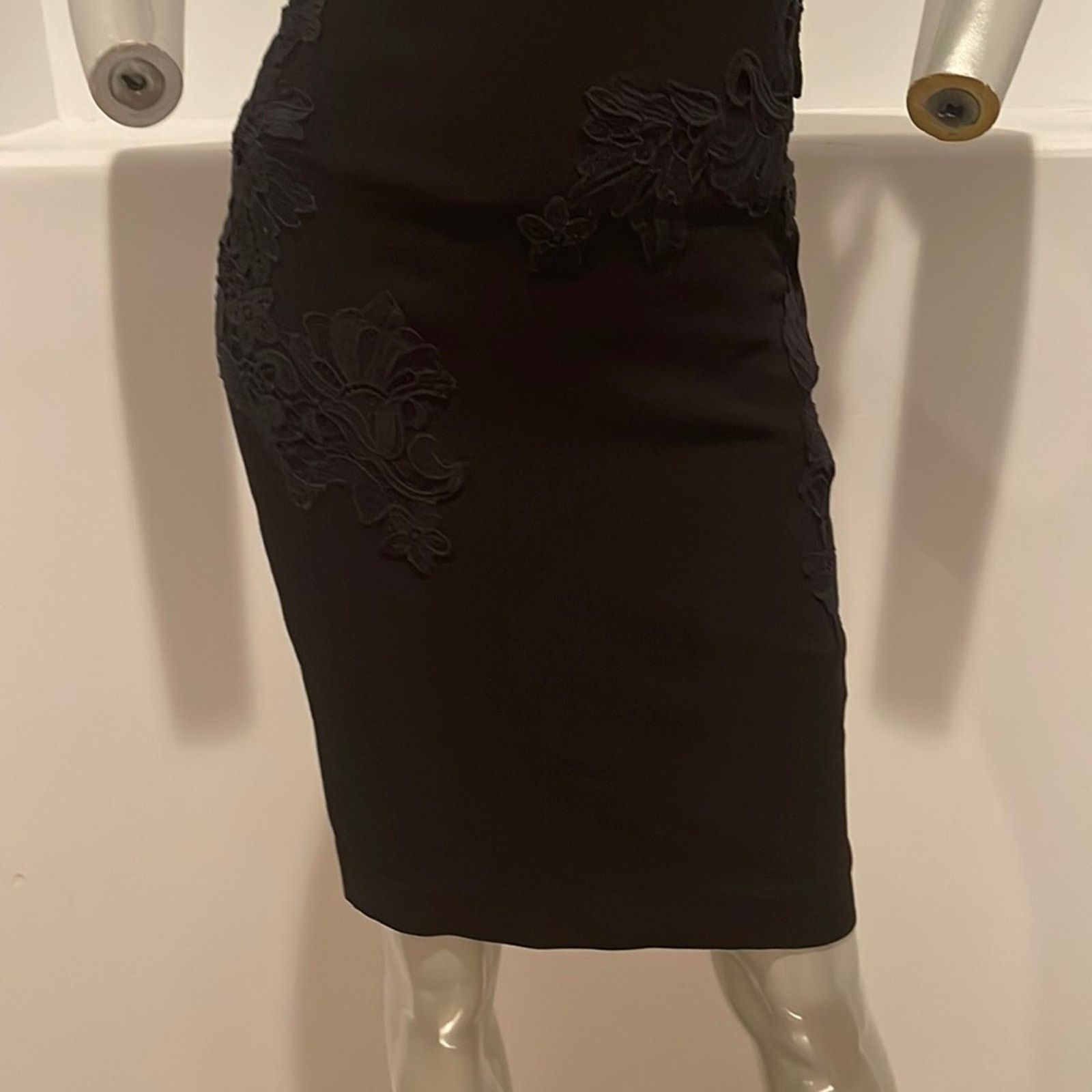 Ermanno Scervino ERMANNO SCERVINO Black Corset Dress Cocktail Designer IT42 Size M / US 6-8 / IT 42-44 - 8 Thumbnail