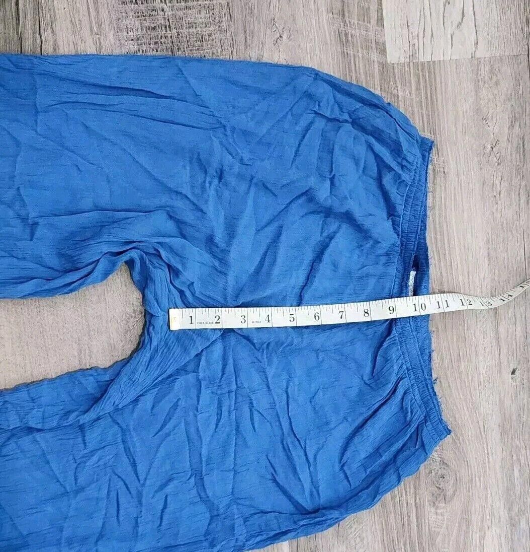Designer Green Dragon Beach Pants Medium Blue Ombre Skinny Pockets Size 32" / US 10 / IT 46 - 7 Thumbnail