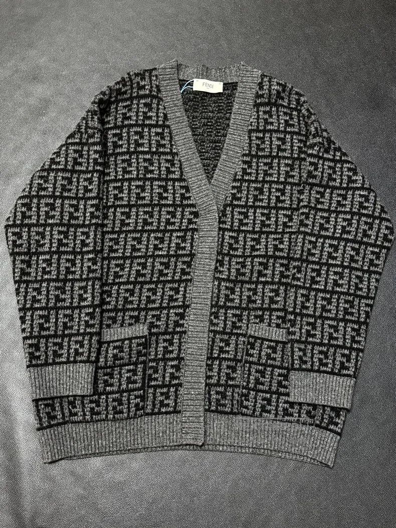 Fendi Fendi Jacquard V Neck Straight Sleeve Casual Long Sleeve K Size S / US 4 / IT 40 - 1 Thumbnail