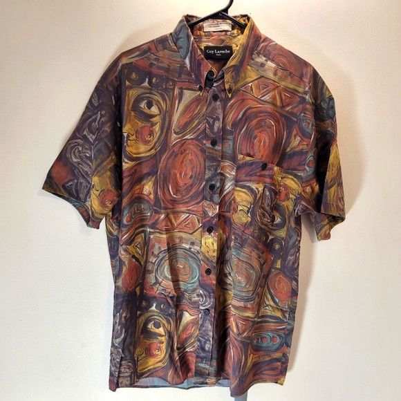 Guy Laroche Guy Laroche Paris Multicolor Abstract Men's Shirt - Size Lg Size US L / EU 52-54 / 3 - 1 Thumbnail