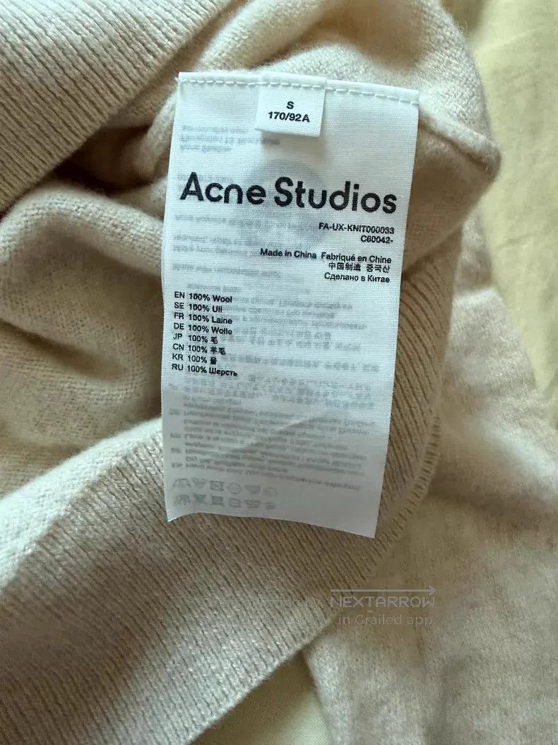 Acne Studios Acne Studios Smiley Face Wool Knit Top, 100% Wool Size US S / EU 44-46 / 1 - 4 Thumbnail