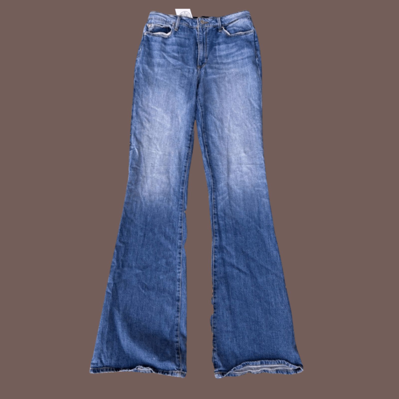Nordstrom Skinny Flare Jeans | Black Orchid Medium Wash | Y2K Revival Size 28" / US 6 / IT 42 - 4 Thumbnail