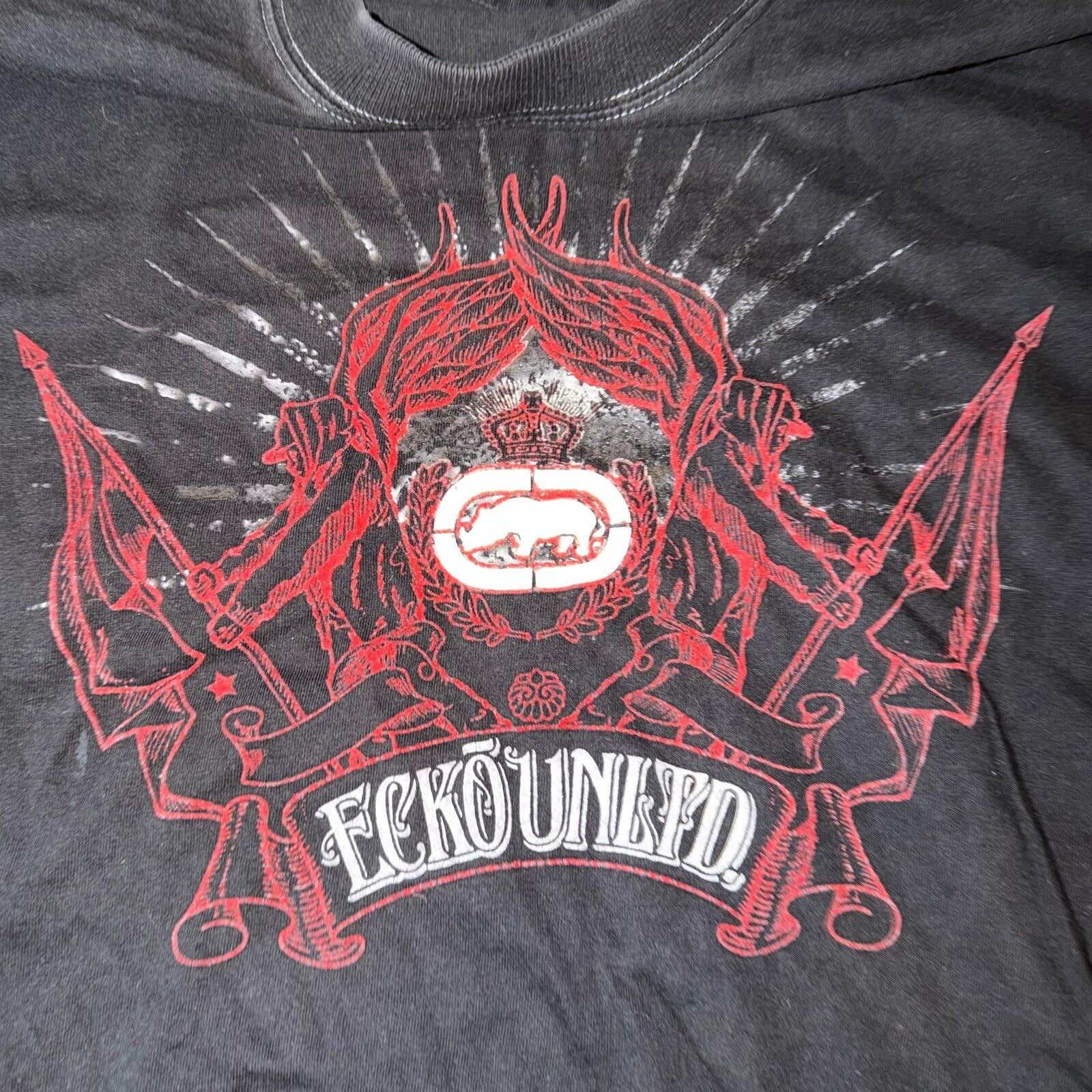 Ecko Unltd. Ecko Unlimited Grunge Shirt Black Mens 2XL Vtg y2k 90s Rare Size US XXL / EU 58 / 5 - 2 Thumbnail