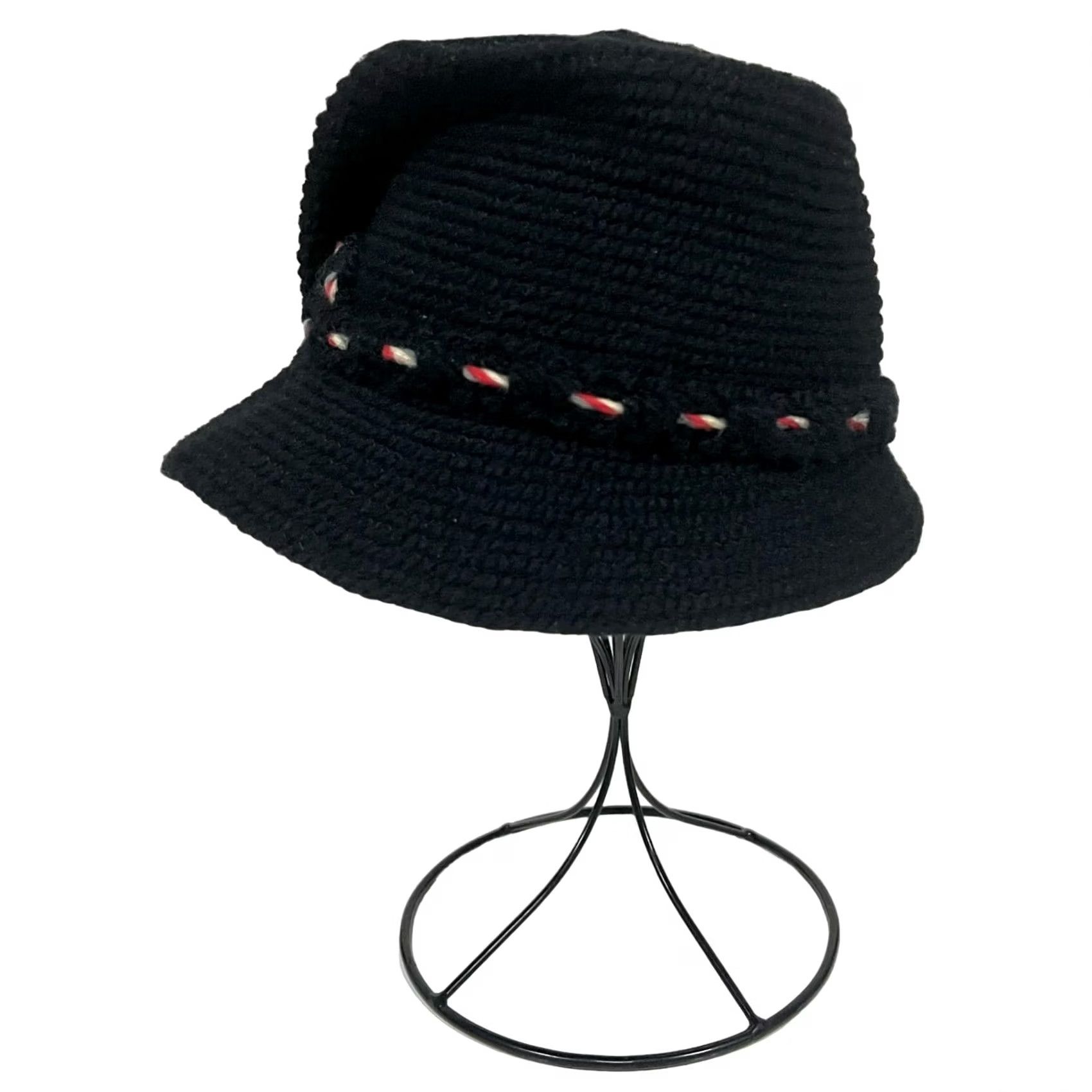 Roper VINTAGE Everitt Needlepoint Hat Fascinator Cloche Black Rope Band Womens One Size Adult? Size ONE SIZE - 7 Thumbnail