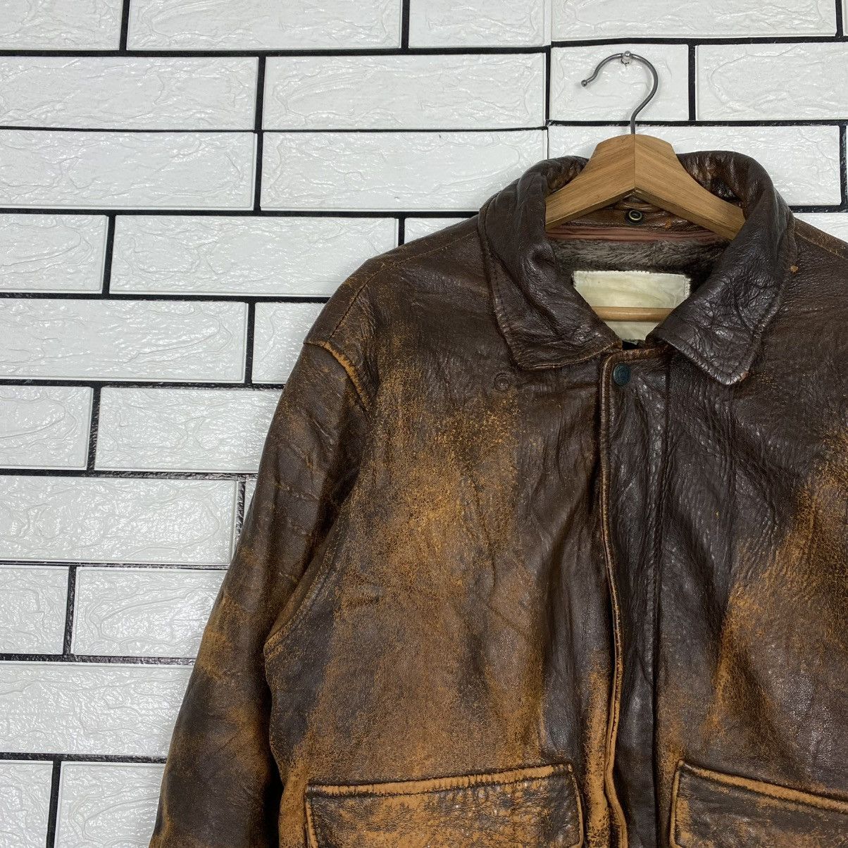 Vintage 🔥VINTAGE FLY LEATHER JACKET BLANKET AERO LEATHER Size US M / EU 48-50 / 2 - 6 Thumbnail