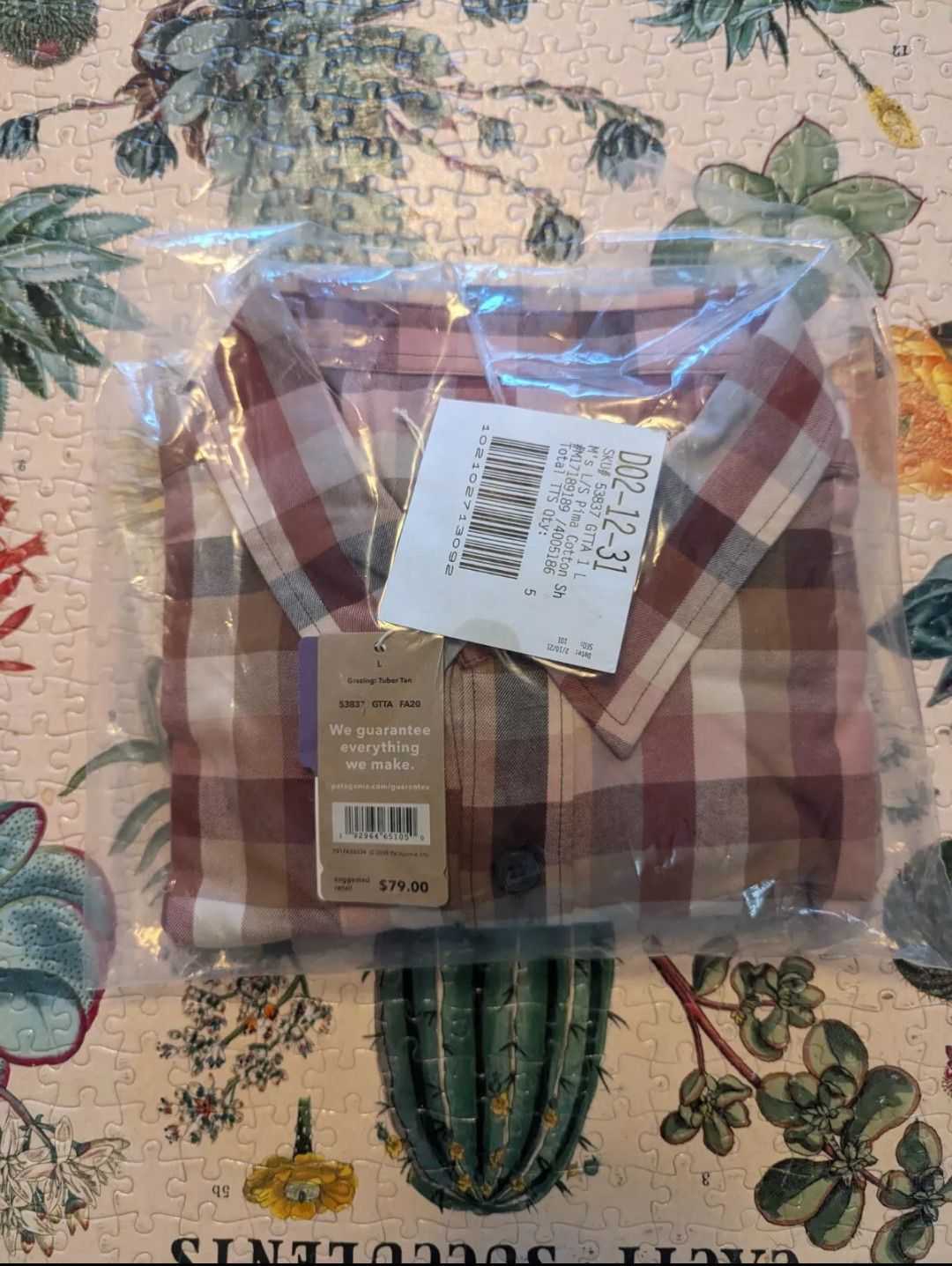 Patagonia Patagonia Flannel Large Tan Plaid Button Up Pima Cotton Size US L / EU 52-54 / 3 - 2 Thumbnail