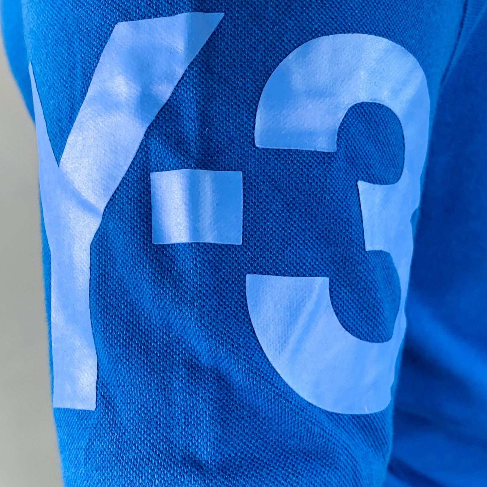 Y-3 Y-3 Size M Blue Cotton Logo Half Placket Polo Size US M / EU 48-50 / 2 - 2 Thumbnail