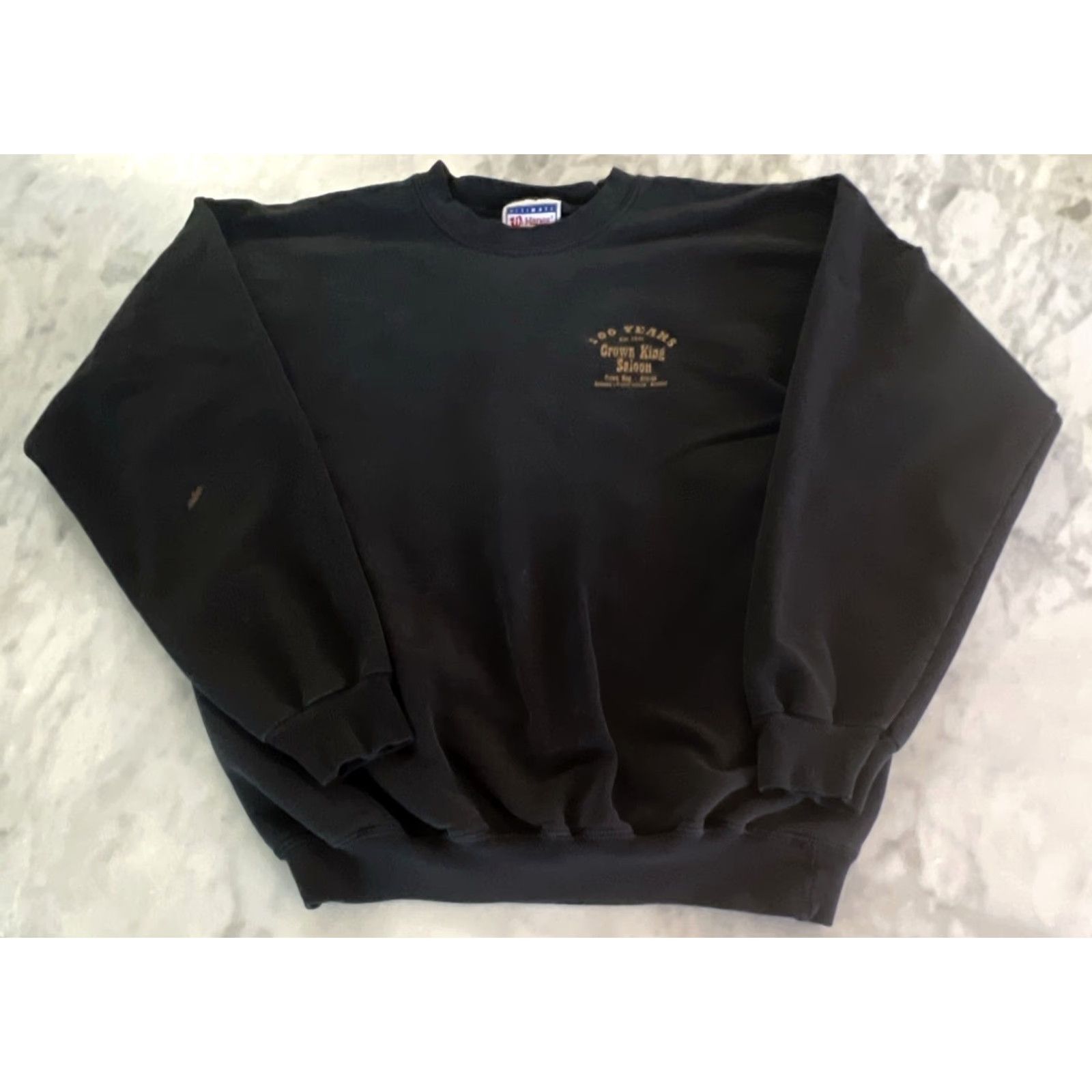 Hanes VINTAGE Crown King Saloon Sweatshirt Men’s M Arizona’s Oldest Saloon Brothel Hanes Black 1990s Grunge Cotton Blend Long Sleeve Mens Size US M / EU 48-50 / 2 - 4 Thumbnail