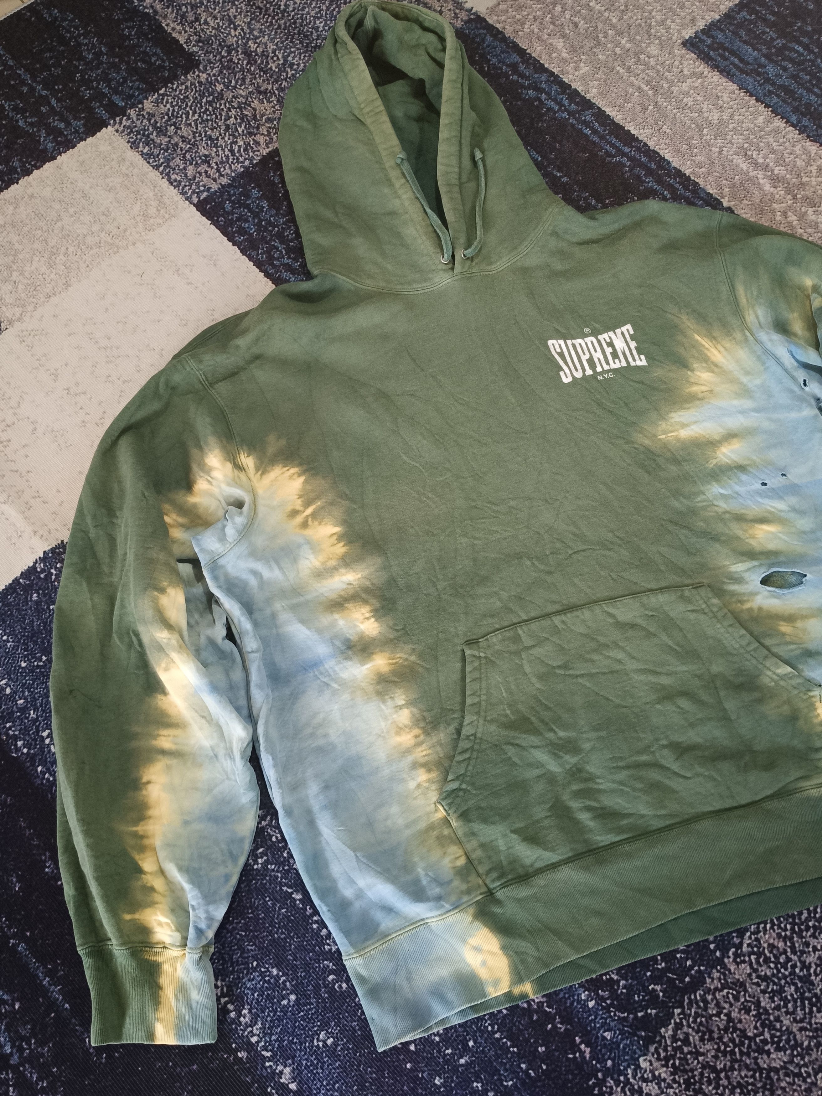 Supreme Supreme bleached distressed hooded sweatshirt Size US XXL / EU 58 / 5 - 5 Thumbnail