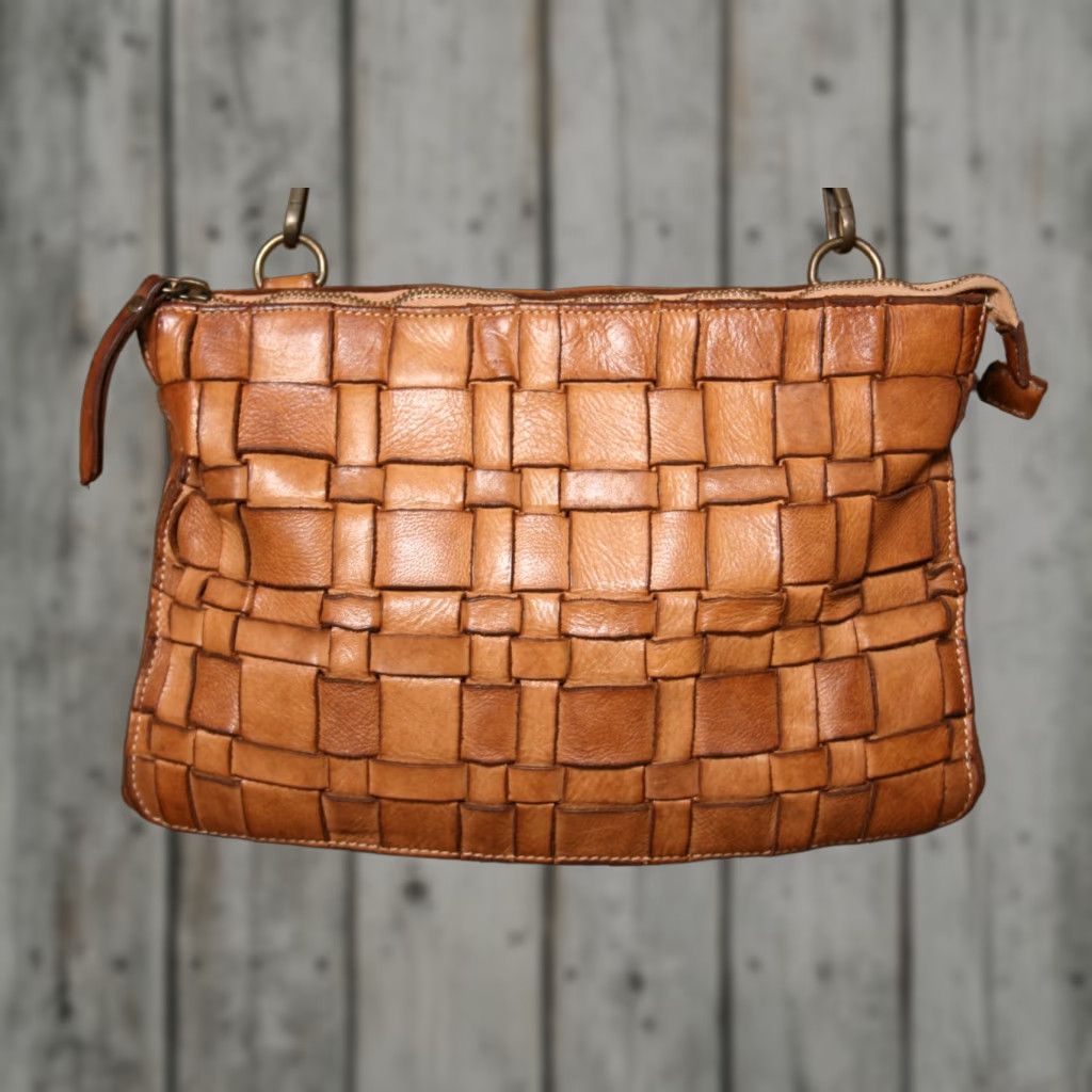 Vintage COSTANZA ROTA Crossbody Bag Tan Leather - Small, 12x8x2.5 in - Women, Leather, C rossbody, D etail s Size ONE SIZE - 1 Thumbnail