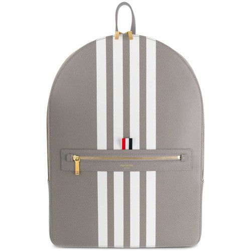 Thom Browne o1tko11025 Size: OS / Contrast Leather Backpack Light Gray Size ONE SIZE - 1 Thumbnail