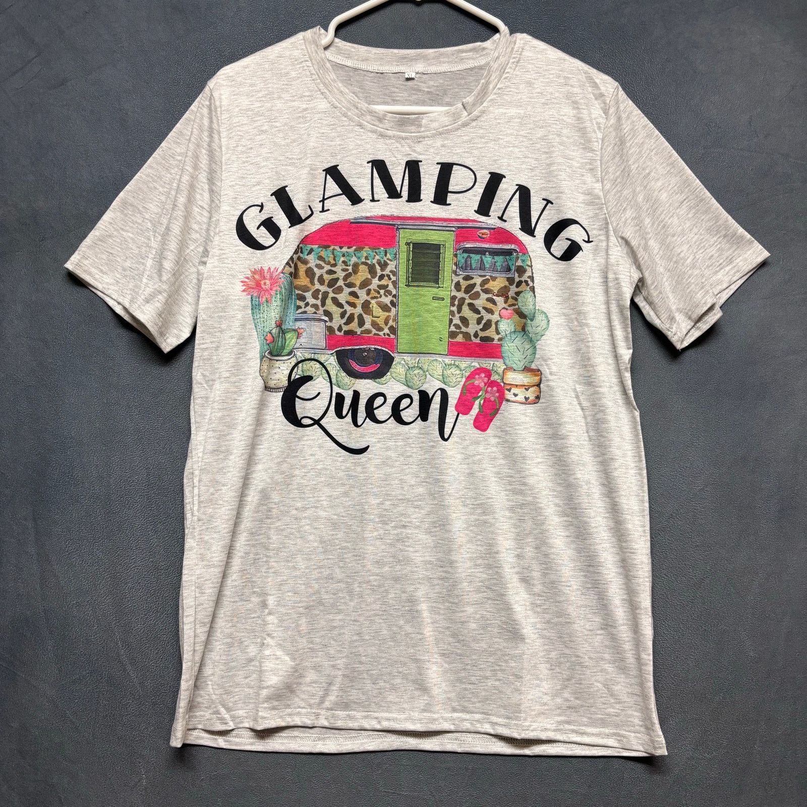 Other Glamping Queen Graphic Tee Boho Camper Shirt XL Festival Size XL / US 12-14 / IT 48-50 - 1 Thumbnail