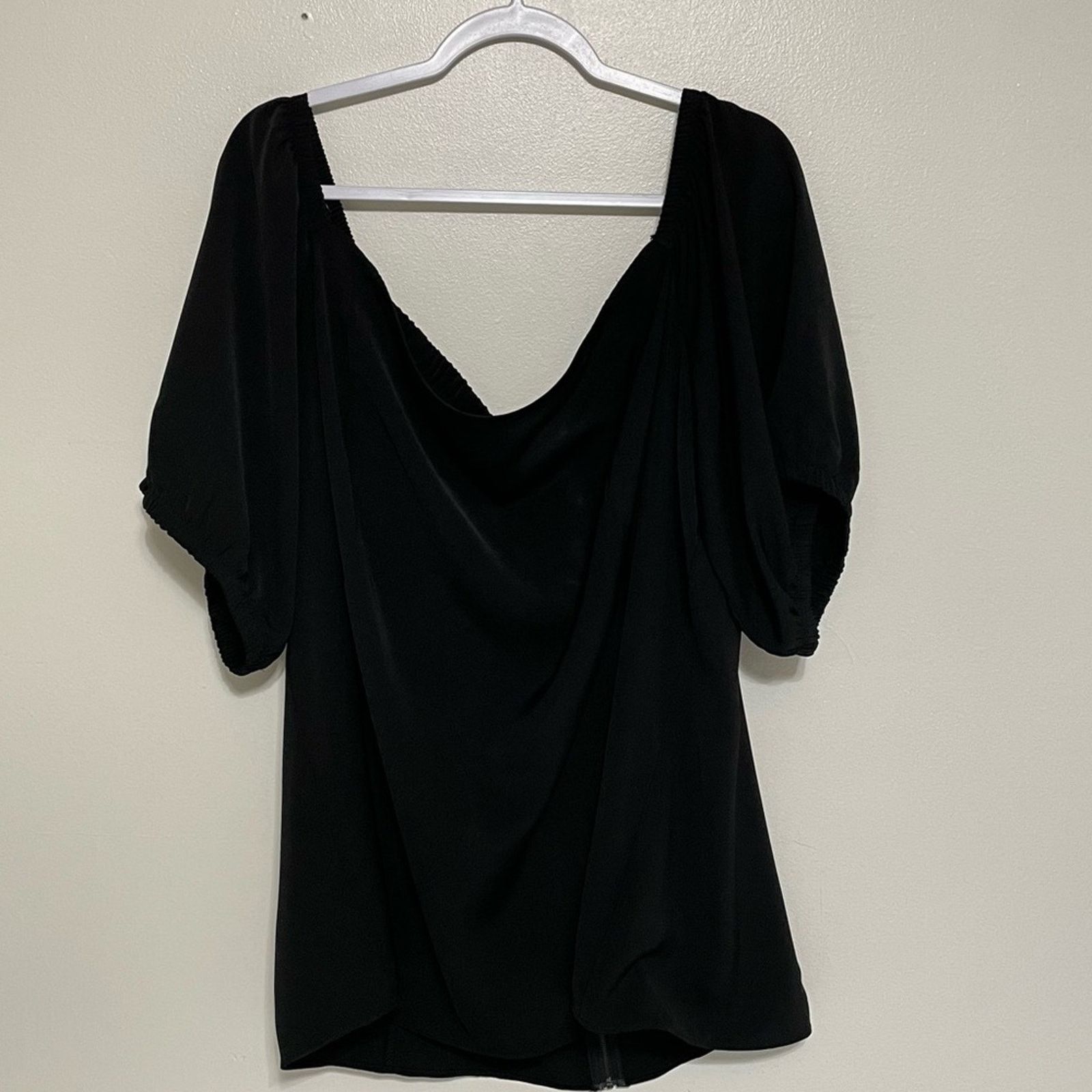 Other City Chic Black Off Shoulder Blouse Puff Sleeves XXL 24 NWT Size 4XL / US 24-26 - 1 Thumbnail