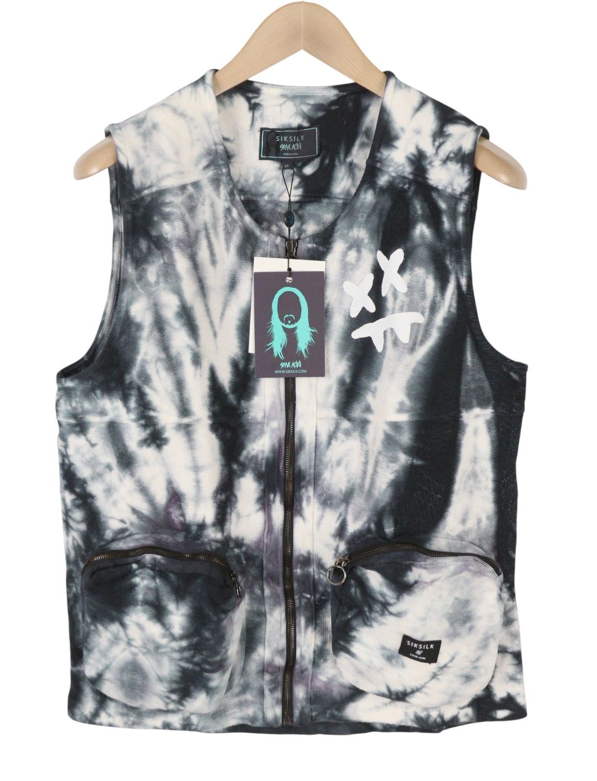 Other AOKI UTILITY XS Tie Dye Black White Patch Vest 88026 Size US XS / EU 42 / 0 - 3 Thumbnail