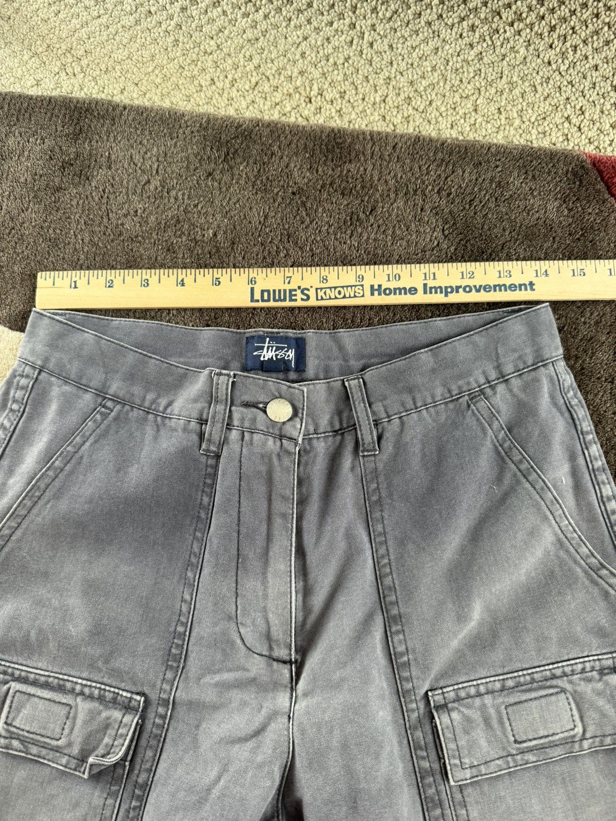Stussy Gray Vintage Stussy Cargo Pants Size 28" / US 6 / IT 42 - 3 Thumbnail