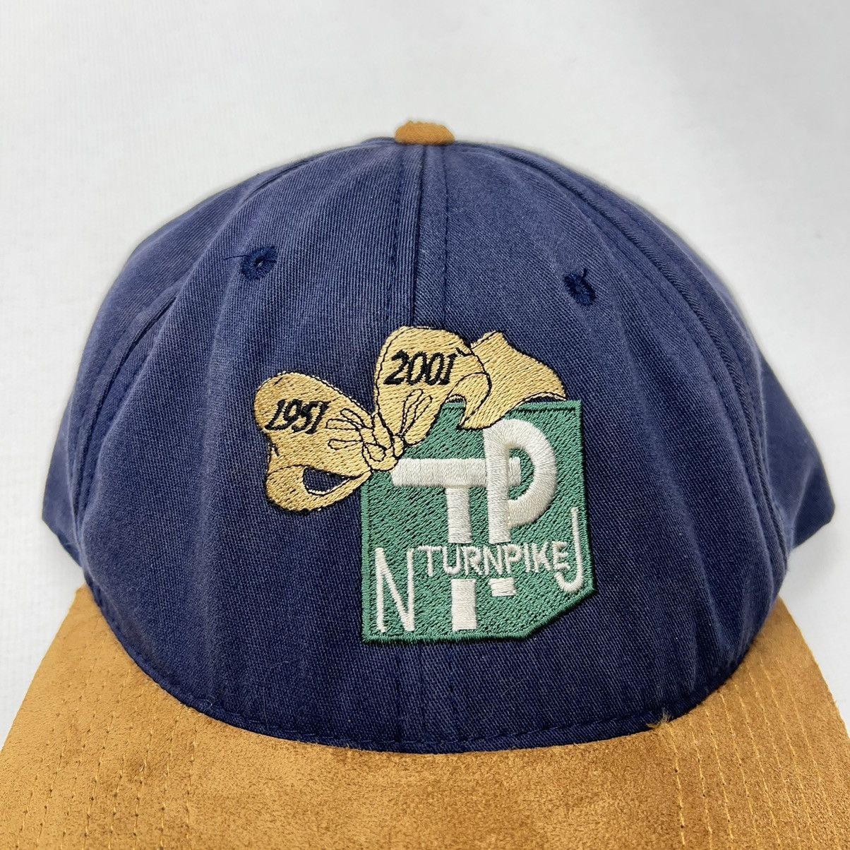 Vintage VTG NJ Turnpike Hat Cap Blue New Jersey Logo Retro Suede Size ONE SIZE - 3 Thumbnail