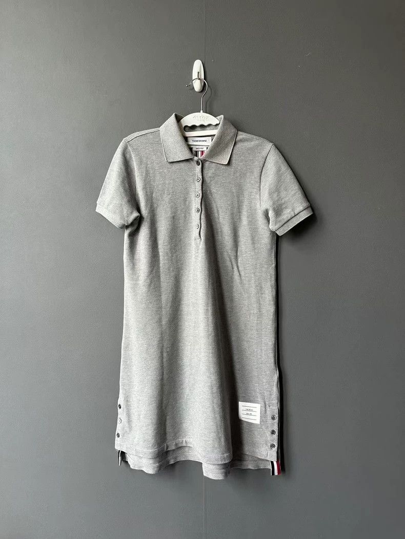 Thom Browne Thom Browne size40 Gray striped dress Size S / US 4 / IT 40 - 1 Thumbnail