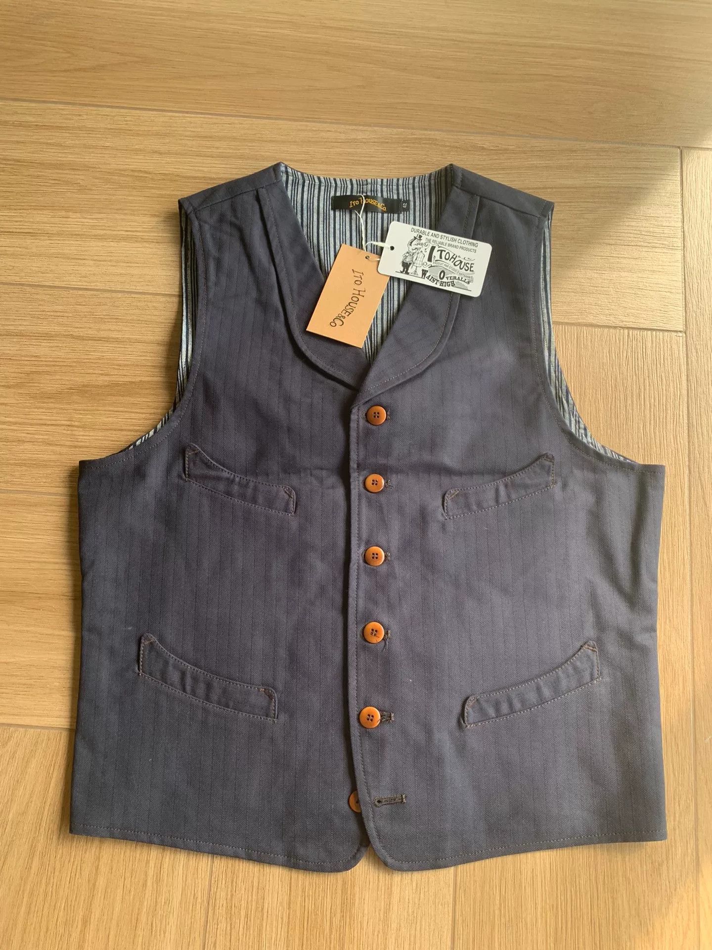 Japanese Brand Thomas Shawl Collar Vest Size US XS / EU 42 / 0 - 1 Thumbnail