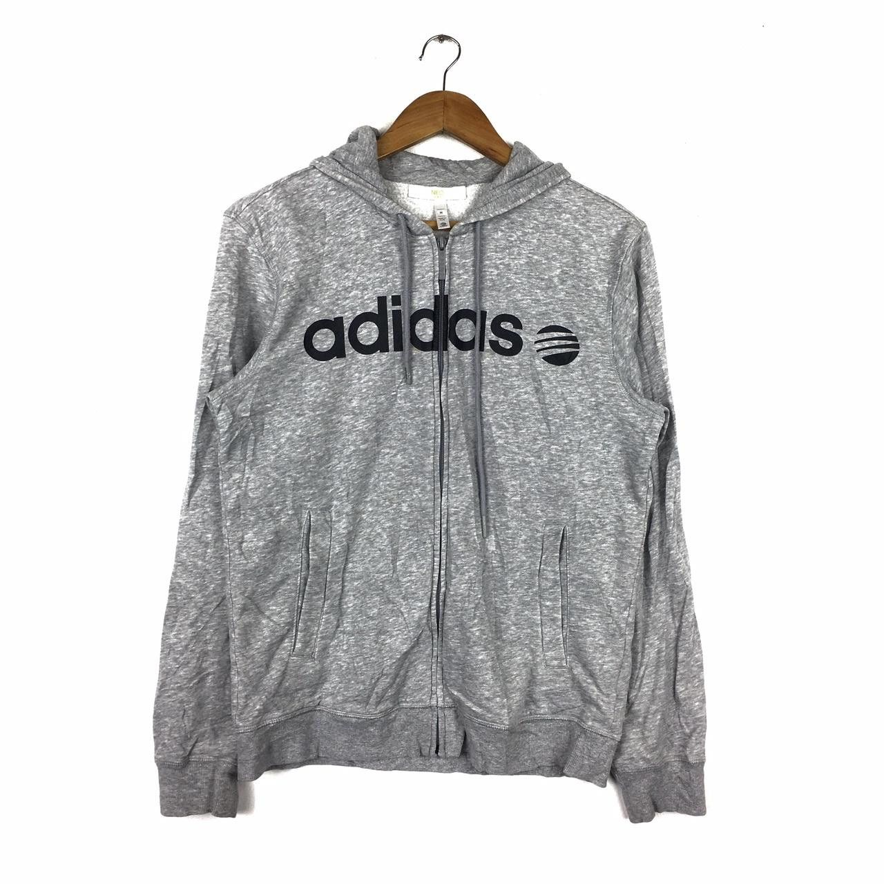 Adidas Vintage ADIDAS NEO Sweater Full Zipper Hoodie Big Logo Size M / US 6-8 / IT 42-44 - 1 Thumbnail