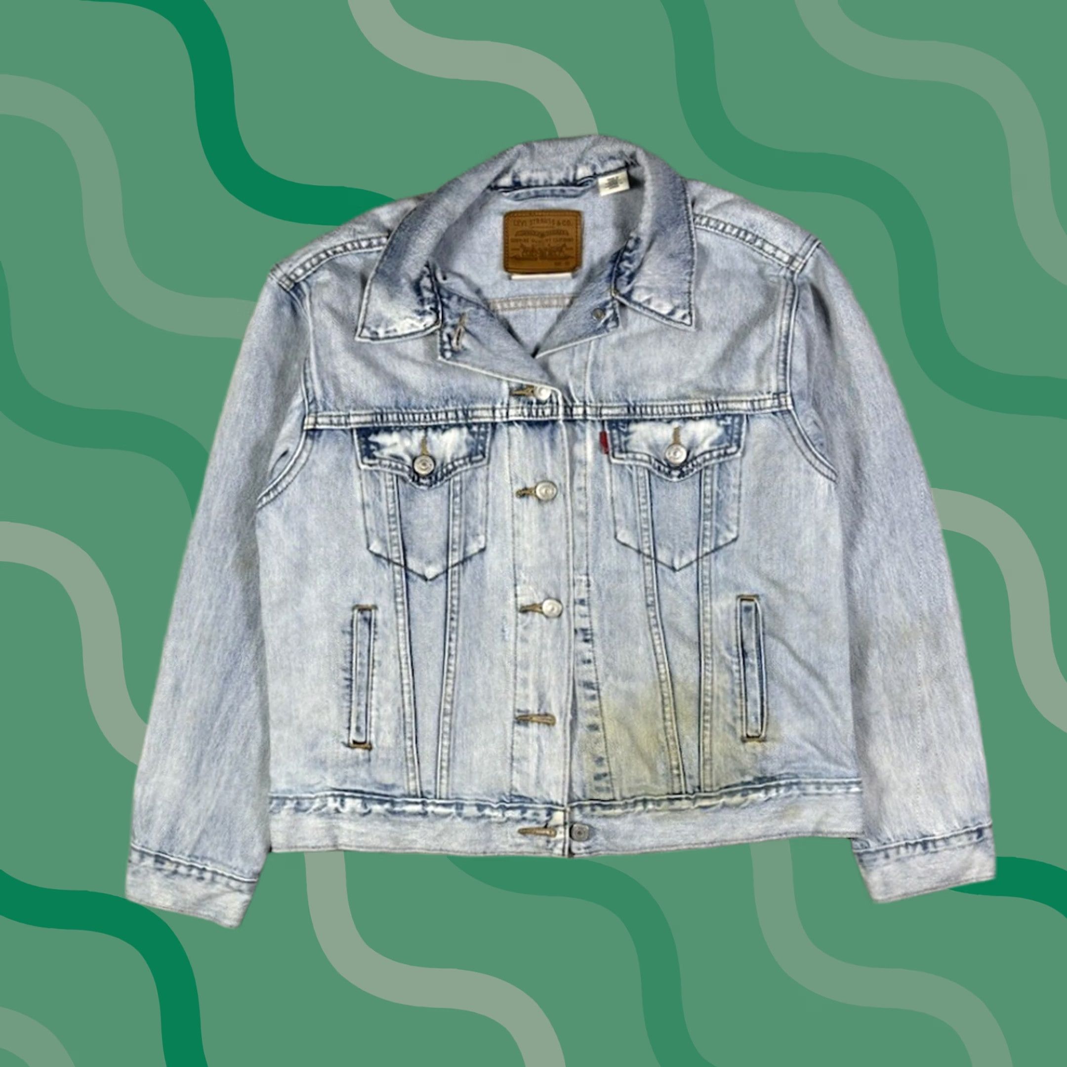 Levi's Levi's Jacket Women M Blue Denim Jean Zip Coat Cotton Western Trucker Size 32" / US 10 / IT 46 - 1 Thumbnail