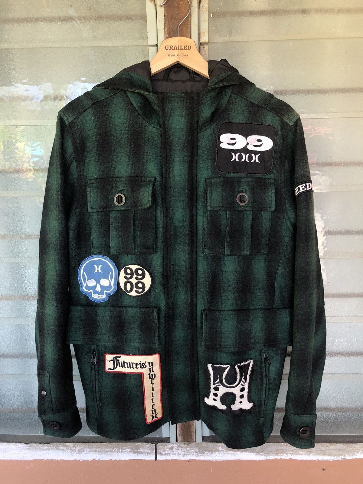 Hurley × If Six Was Nine × Japanese Brand Vintage Hurley 1999 Costa Mesa Wool Hoodie Jacket Size US M / EU 48-50 / 2 - 6 Thumbnail