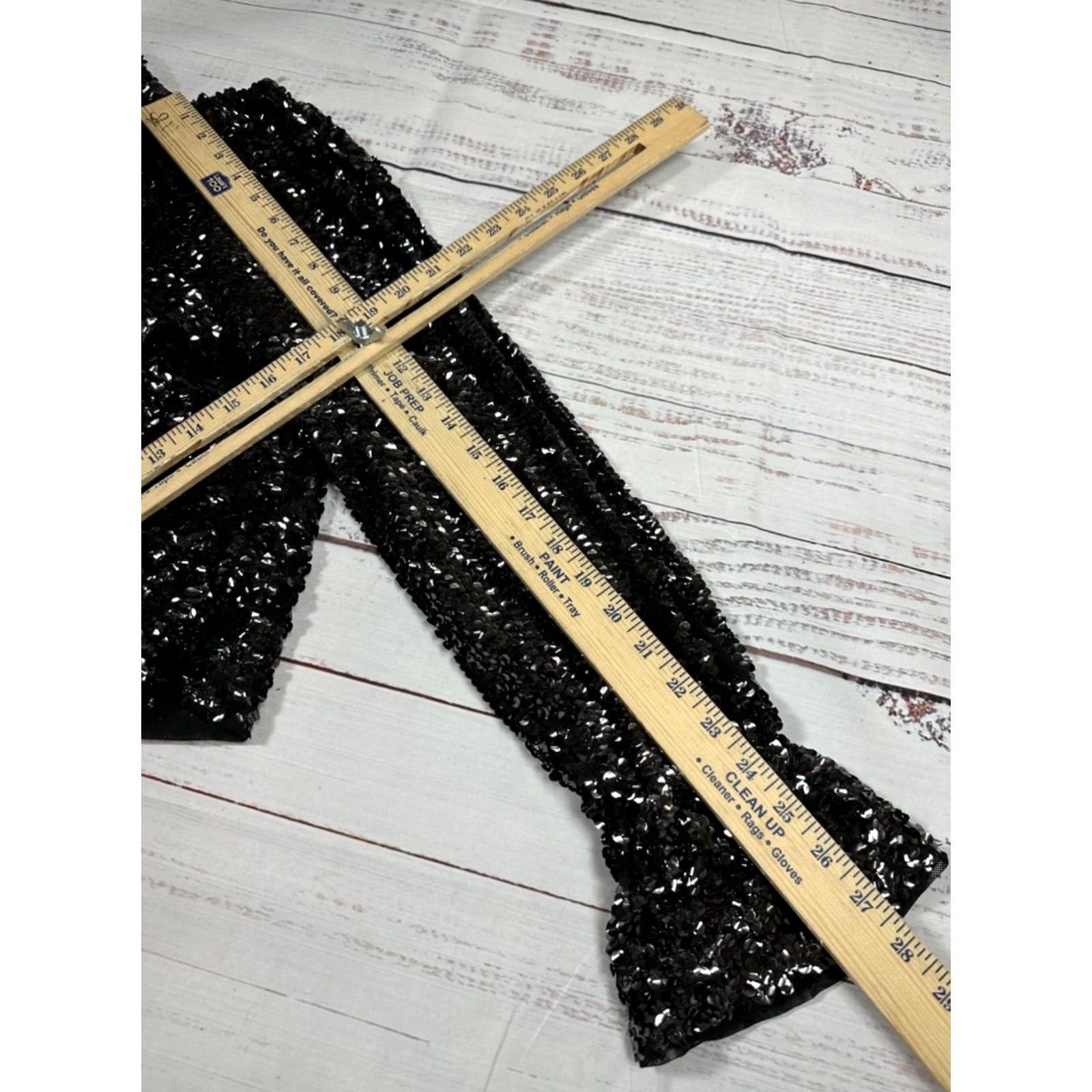 Free People Free People Womens Sequined Cropped Top Long Sleeve Black Size L Back Cutout Size L / US 10 / IT 46 - 3 Thumbnail