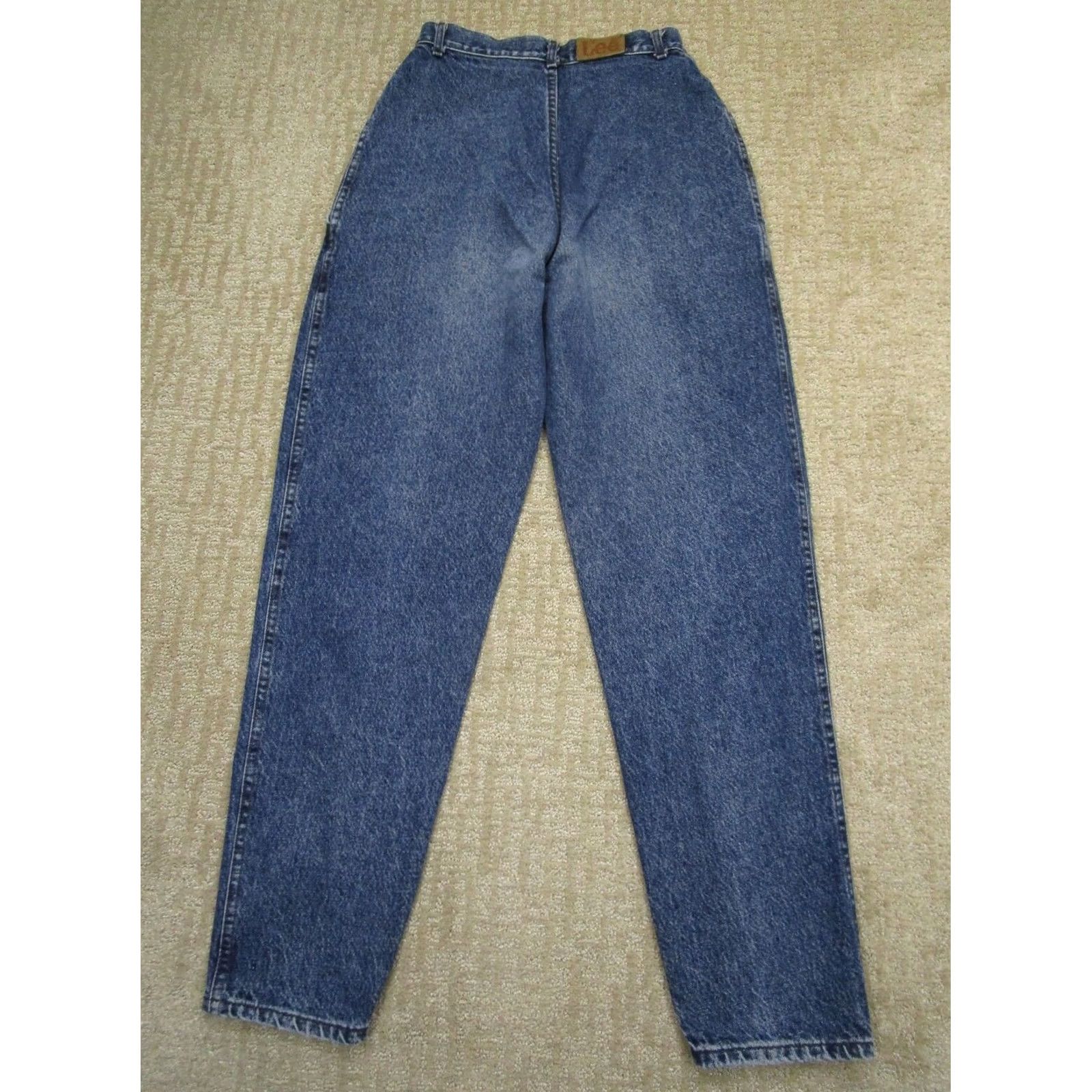 Lee VINTAGE Lee Jeans Women 27 Blue High Rise Pleated Tapered 5-Pocket Denim Jeans Women Blue 90s Retro USA Mens Size 27" / US 4 / IT 40 - 3 Thumbnail