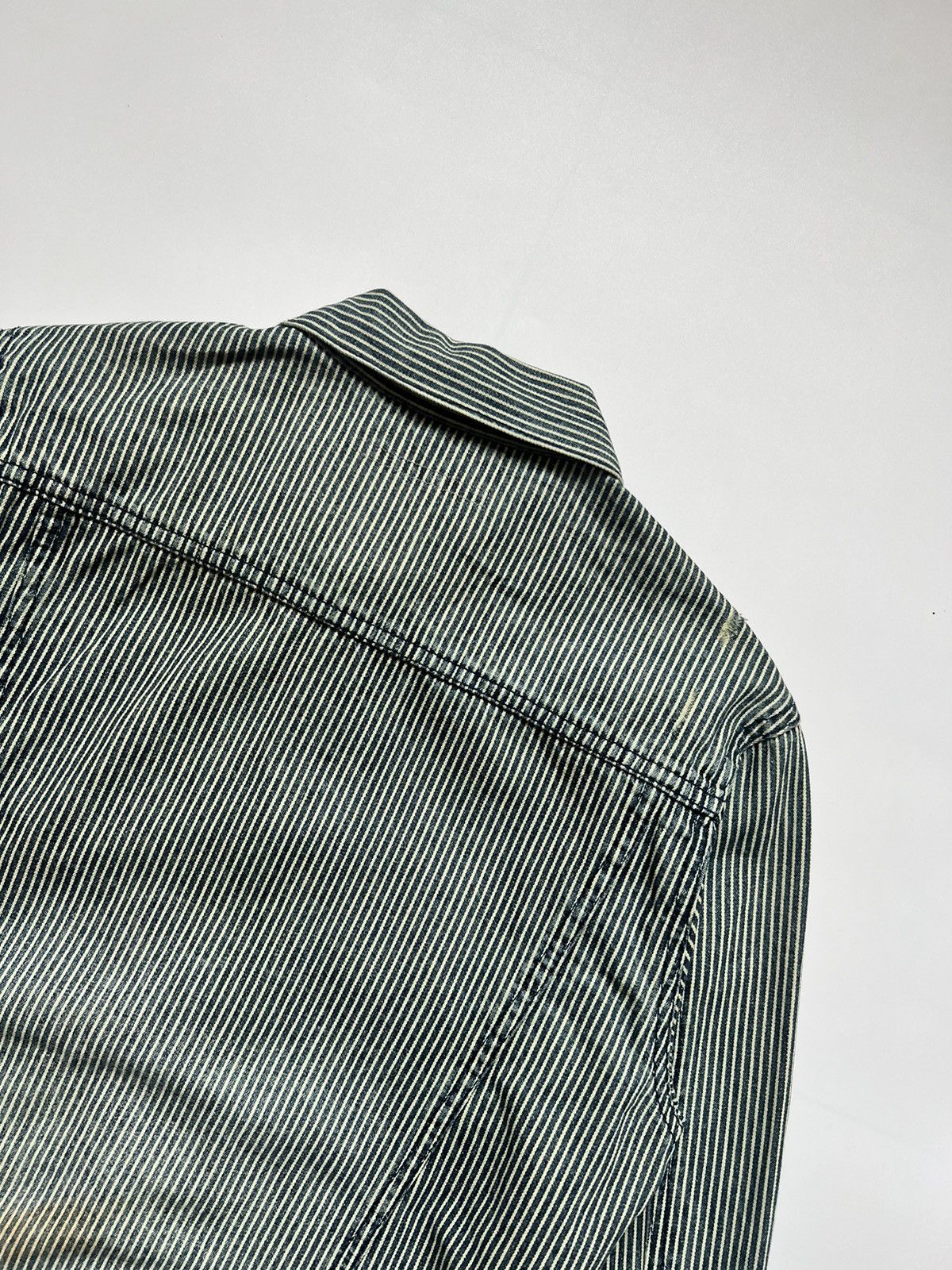 Japanese Brand Vintage Browny Hickory Striped Denim Jacket Size US M / EU 48-50 / 2 - 14 Thumbnail
