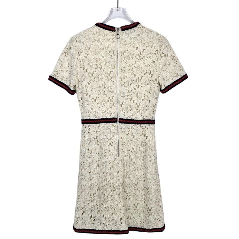 Gucci GucciDouble G pearl buckle beige lace small fragrance dress Size S / US 4 / IT 40 - 2 Thumbnail