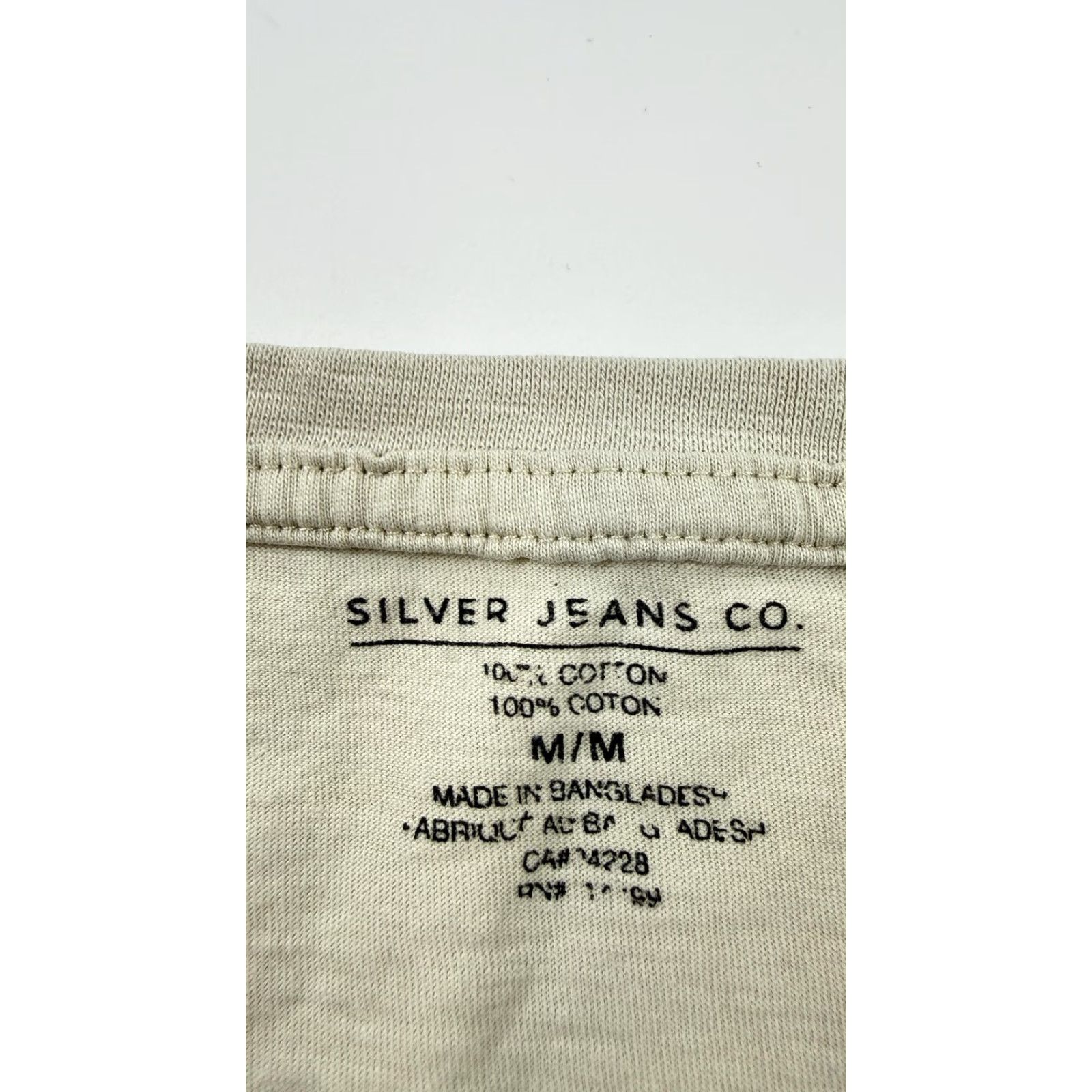Silver Jeans Co. Silver Jeans Tank Top Shirt Mens M Beige Sleeveless Pocket 100% Cotton Tank Crew Neck Size M / US 6-8 / IT 42-44 - 3 Thumbnail