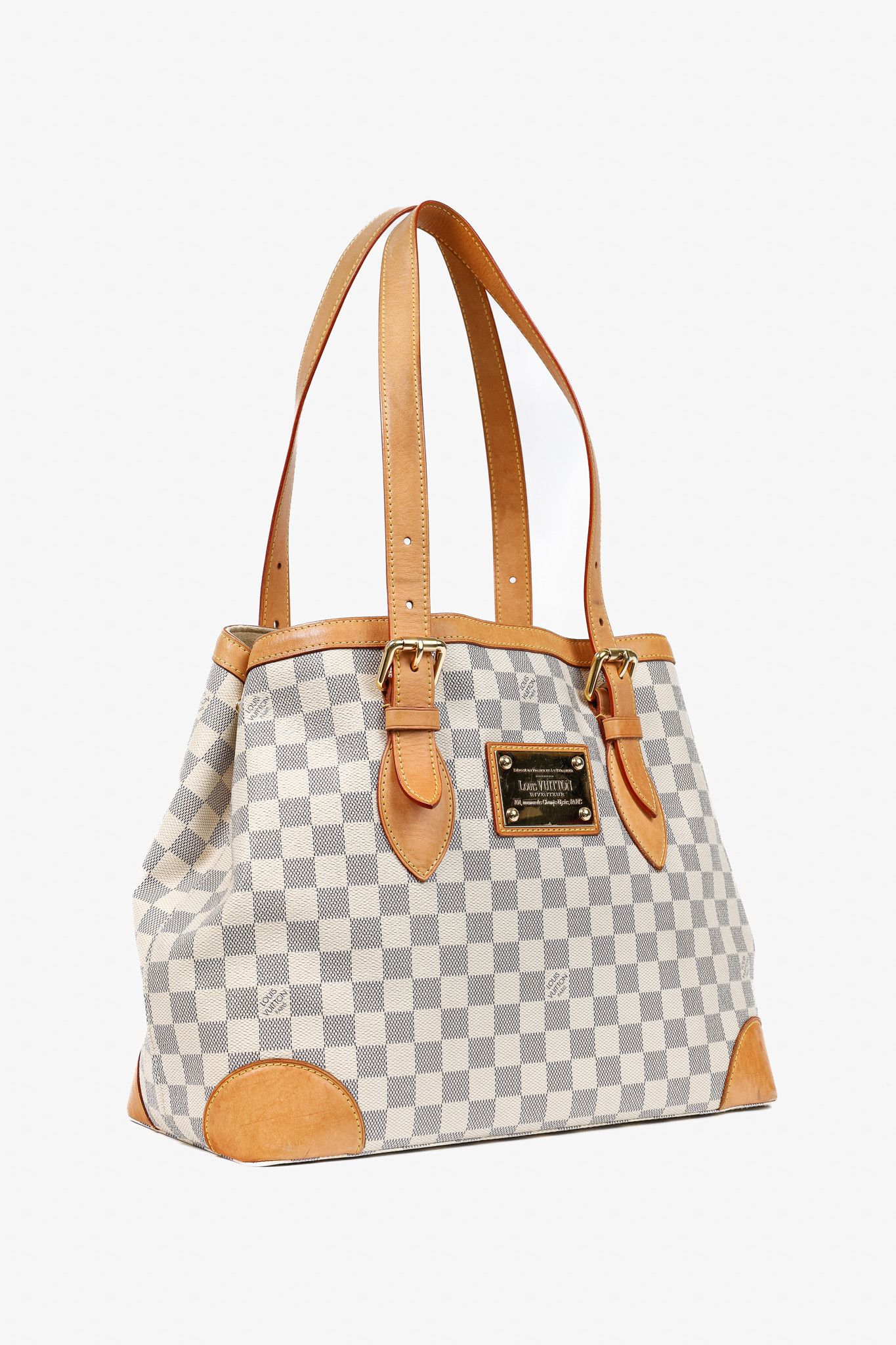 Louis Vuitton Louis Vuitton Hampstead MM Damier Azur Canvas Tote Size ONE SIZE - 2 Thumbnail