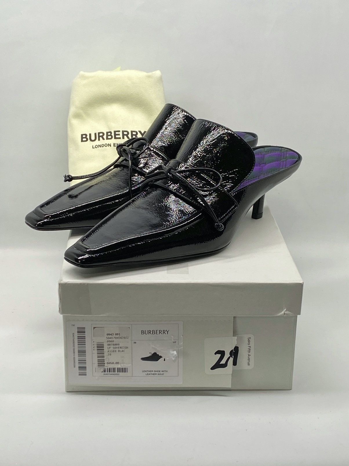 Burberry Burberry Sovereign Square Toe Kitten Heel Mule size 39 Size US 9 / IT 39 - 12 Thumbnail