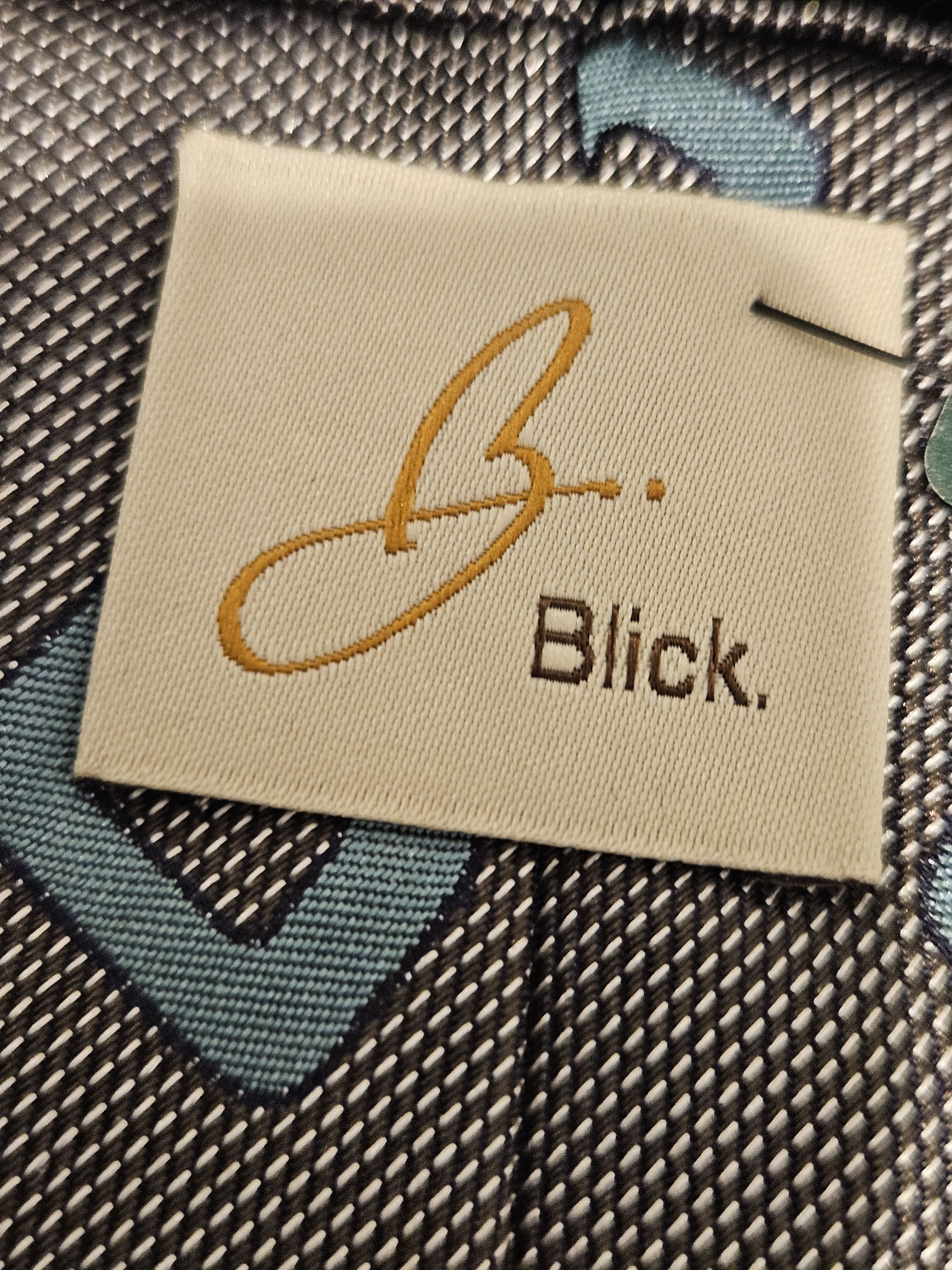 Other BLICK Necktie Silk Grey Patterned (Made in Italy) Size ONE SIZE - 5 Thumbnail