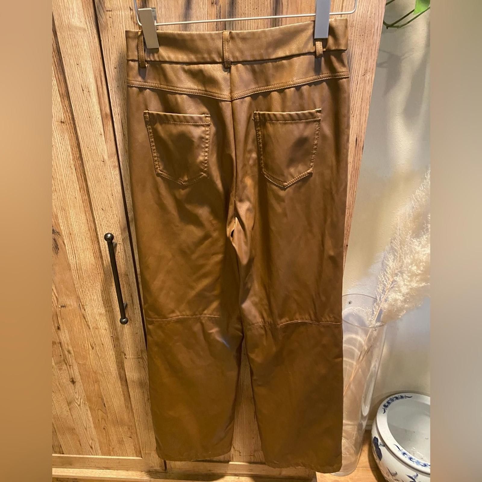 Other Faux brown leather pants fits Size 4-6 Size 27" / US 4 / IT 40 - 2 Thumbnail