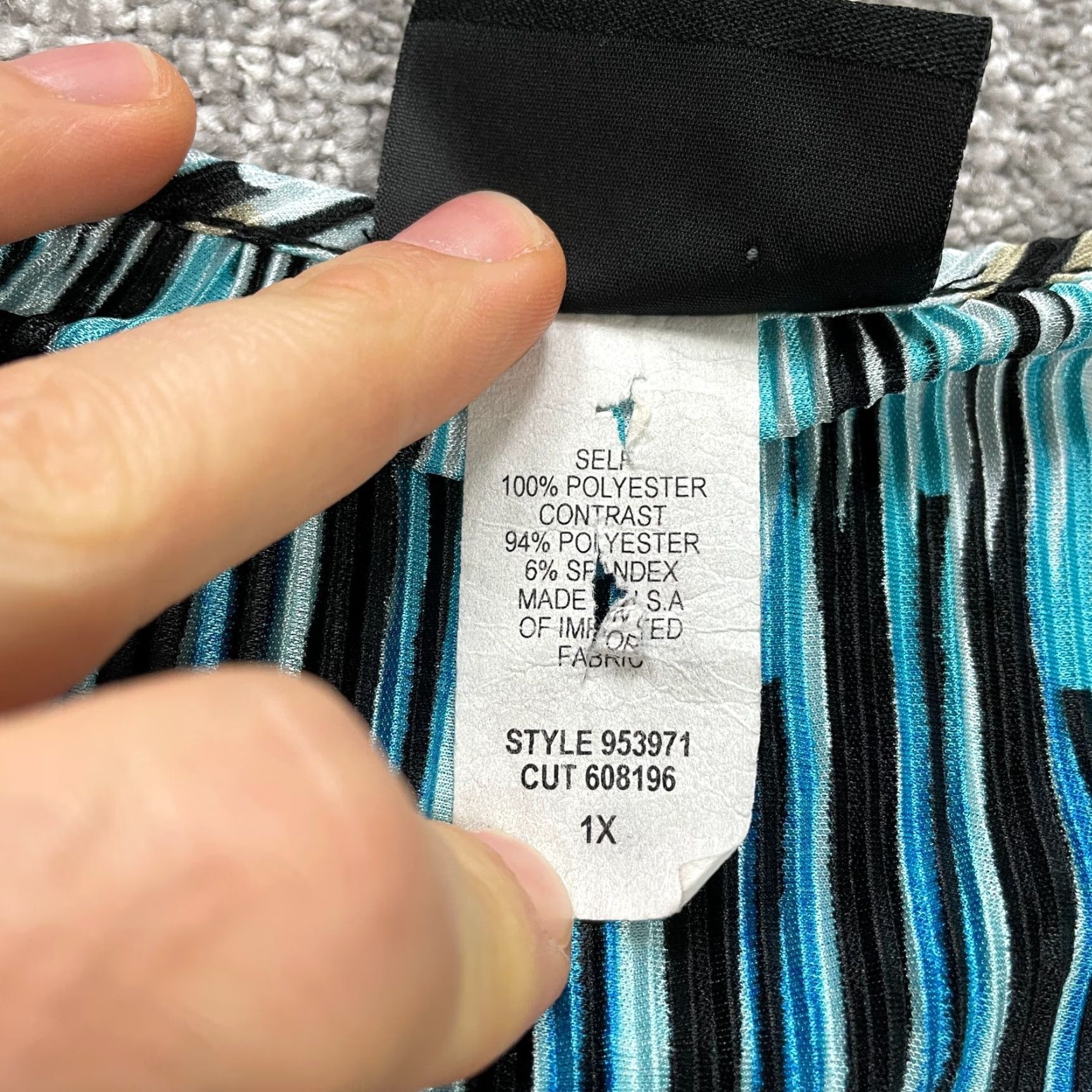 Vintage Maggie Barnes Blouse Tunic Shirt Womens XL Blue Striped Short Sleeve Scoop Neck Casual Designer Classic Size XL / US 12-14 / IT 48-50 - 5 Thumbnail