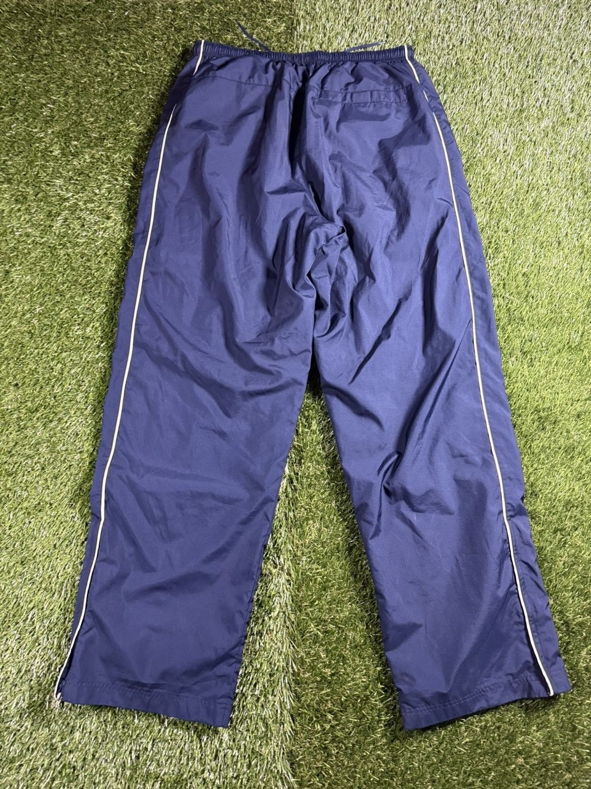 Nike Vintage 90’s Stripped Blue Nike Nylon Baggy Track Pants Size US 34 / EU 50 - 2 Thumbnail