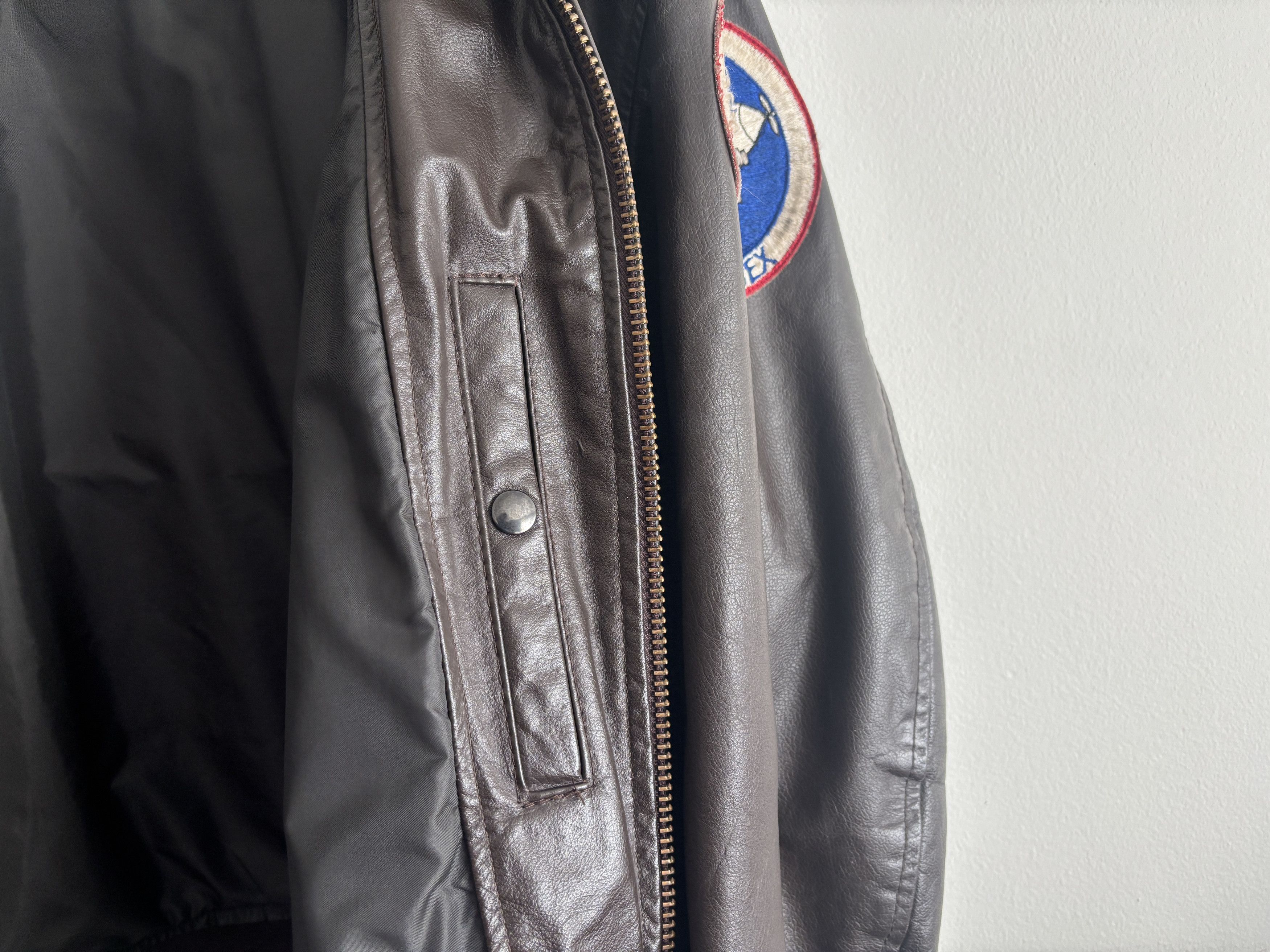 Excelled Aviator Bomber G-1 Jacket- Sherpa Collar, Patches -XL-XXL Size US XL / EU 56 / 4 - 13 Thumbnail