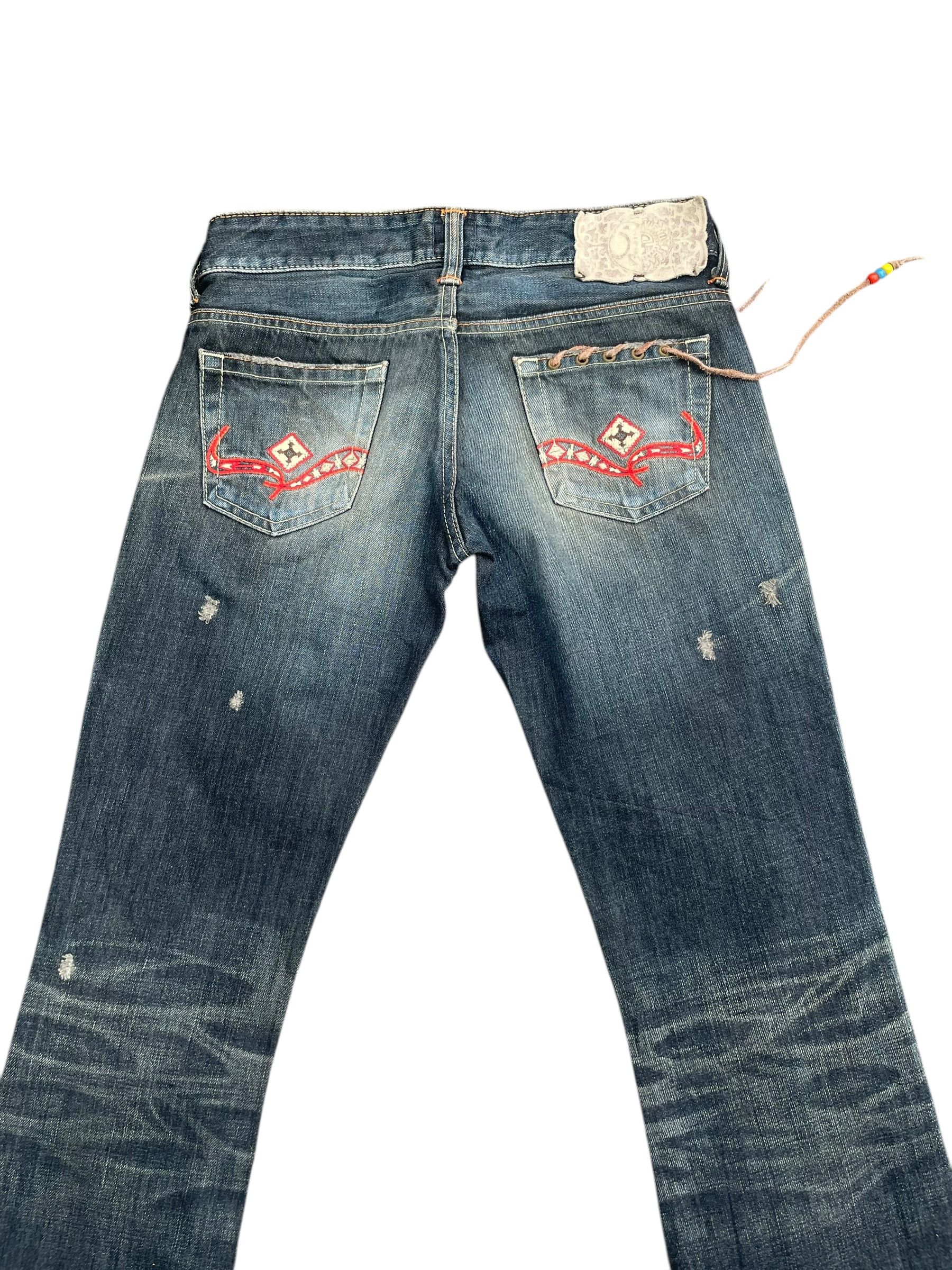 Edwin Vintage Flare Venus Jeans Distresed Denim Size 29" - 6 Thumbnail