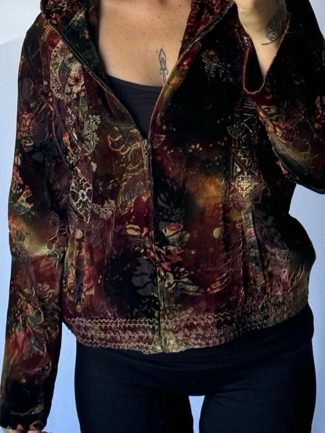 Chicos Chicos Crushed Velvet Jacket Size M / US 6-8 / IT 42-44 - 6 Thumbnail