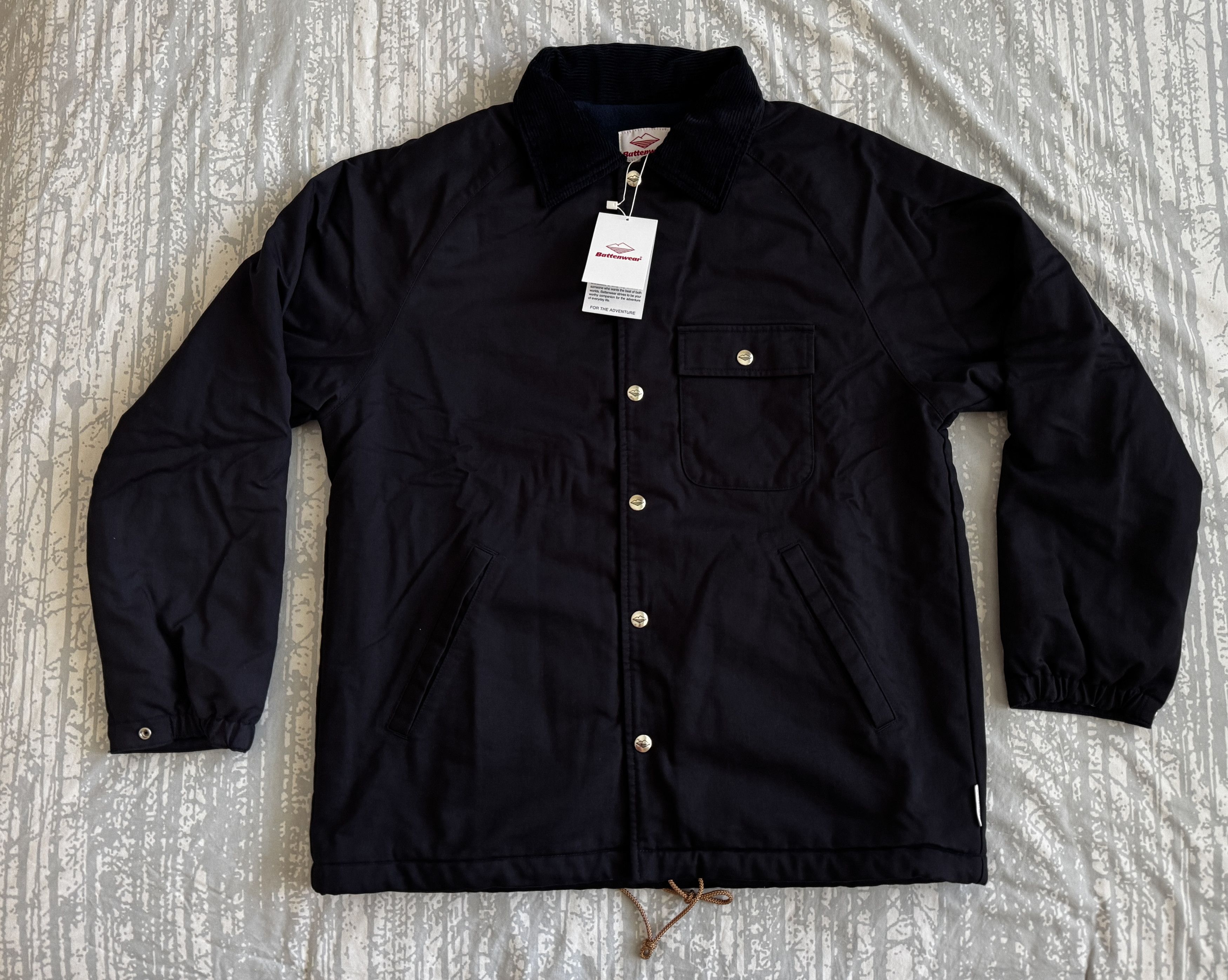 Beach Breaker (Lined) / Navy Nyco Back Sateen Coach Jacket in Blue, Men's — image 3 of 6
