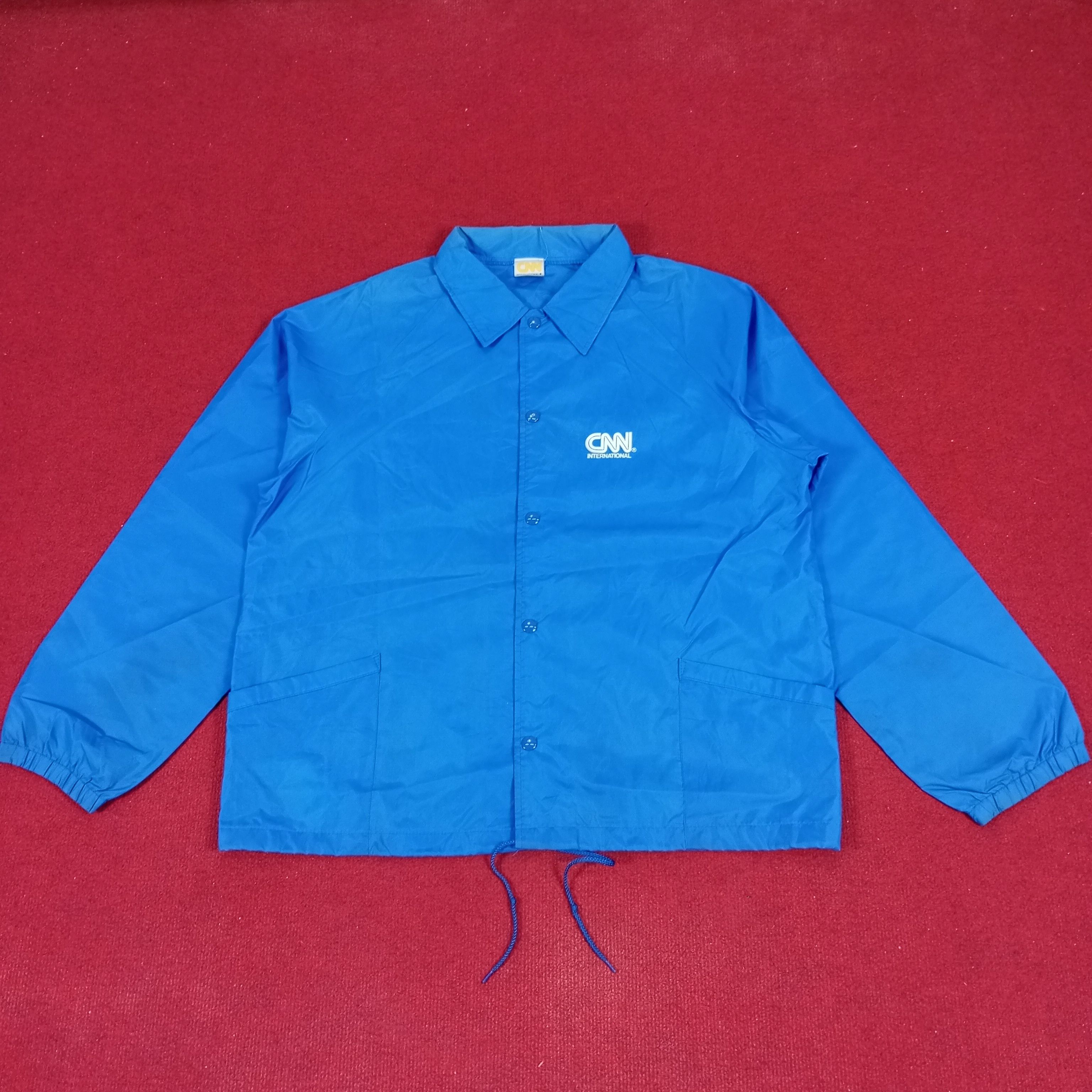 Vintage CNN International American Media News Windbreaker Jacket Size US L / EU 52-54 / 3 - 3 Thumbnail